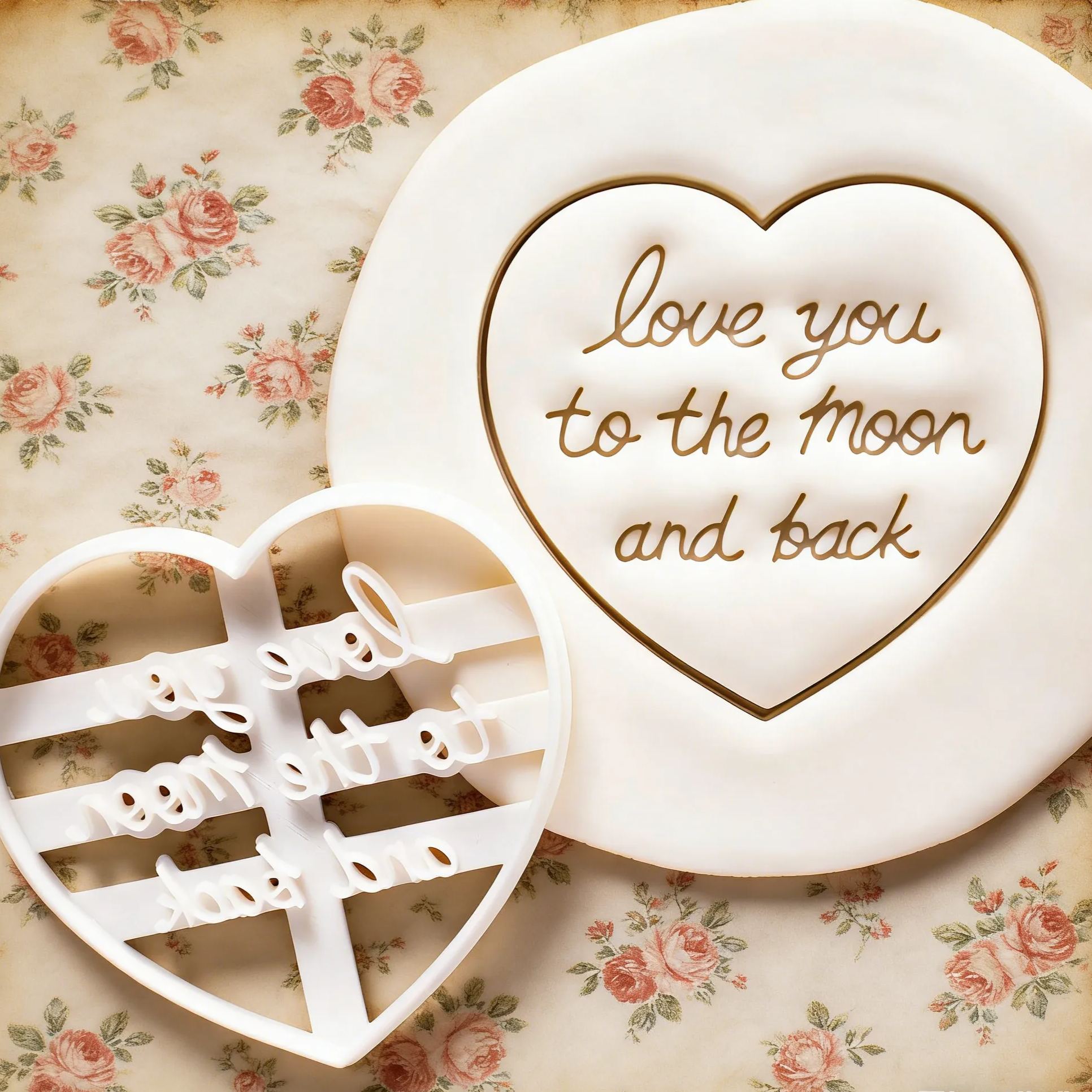 [Copy]Wedding Cookie Cutter Set Bride and Groom Heart Shaped Cookie Molds Perfect for Weddings Engagement Parties Bridal Showers