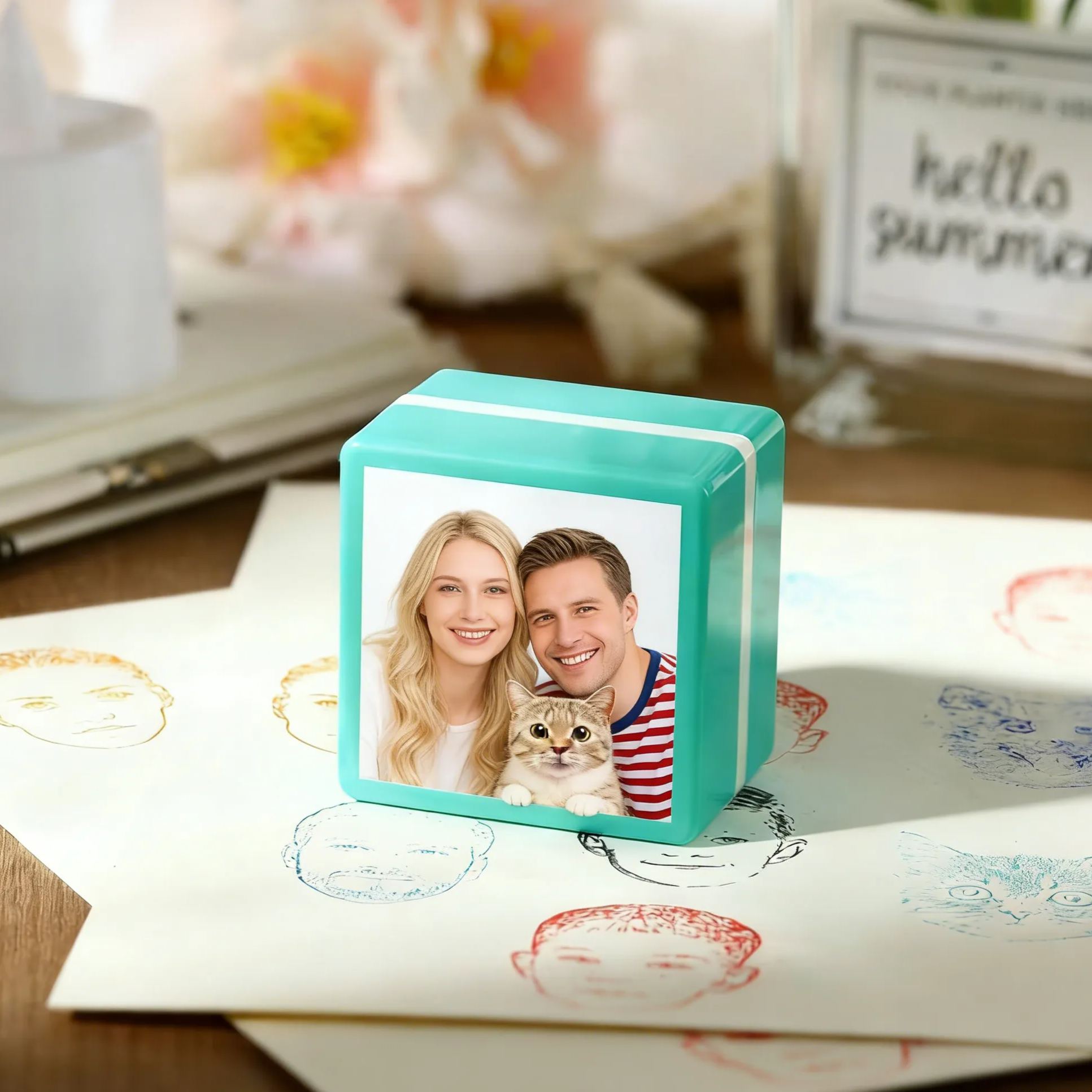 [Copy]Personalized Christmas Letters with Hat and Snowflakes Stamp Christmas Gift for Kids Christmas Toddler Gifts