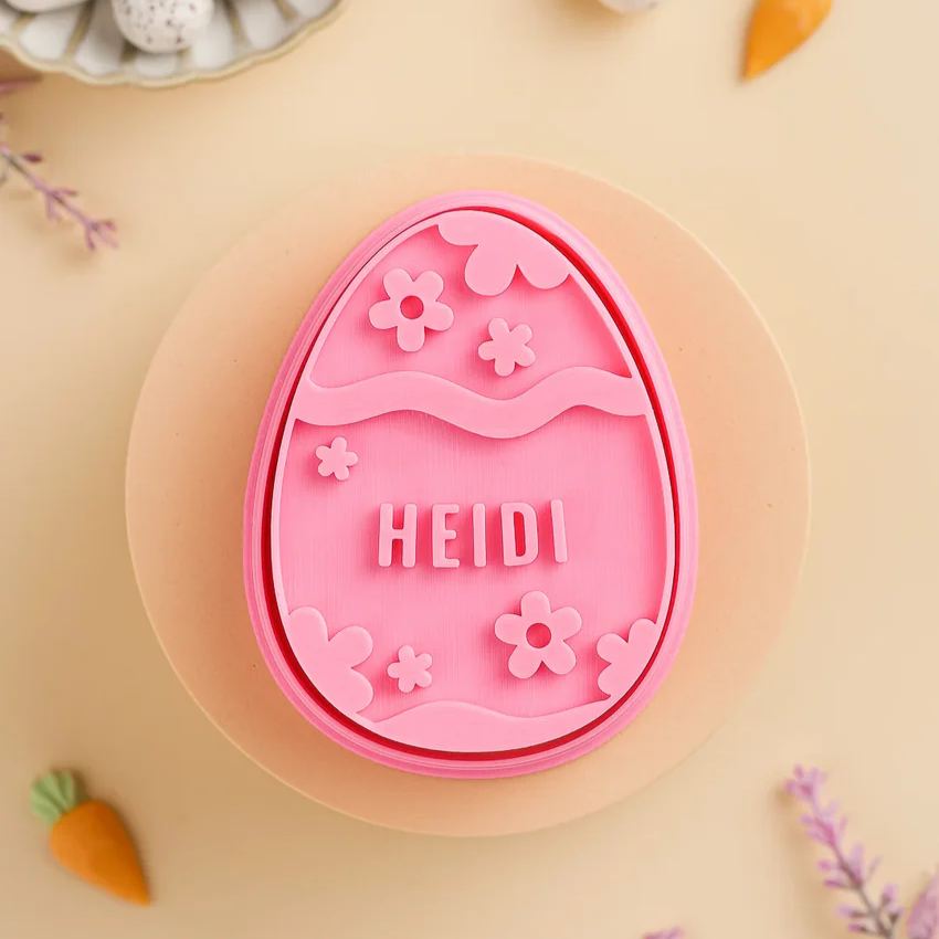 [Copy]Personalized Mom Heart Flower Cookie Cutter and Embosser Mold Mother’s Day Floral Design Perfect for Family Baking