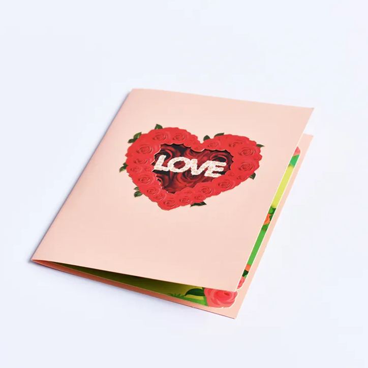 Valentine's Day Greeting Card for Her Him 3D Pop Up Card for Wife Girlfriend Husband Boyfriend Couple Ideal Gift for Romantic Birthday Anniversary Valentines
