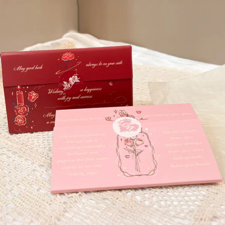 Rose Burning Greeting Card Envelope Surprise Flame