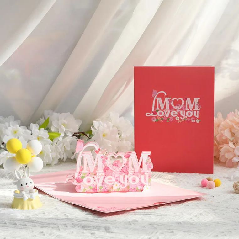3D Happy Mother's Day Card Pop Up Mothers Day Card Greeting Card Postcard Creative Postcard For Mom Surprise Gifts