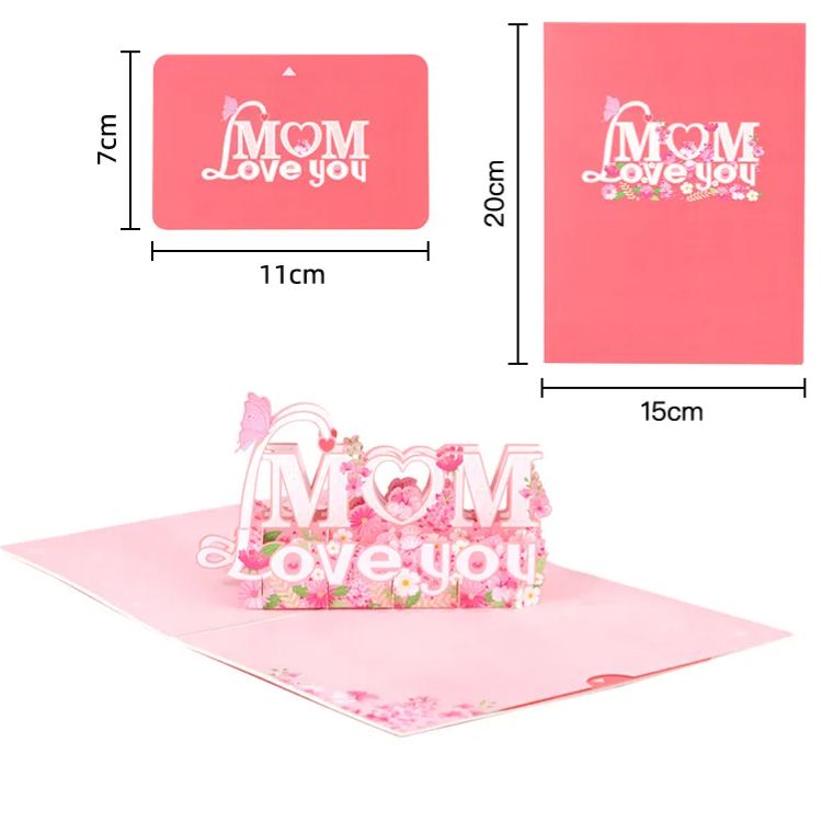 3D Happy Mother's Day Card Pop Up Mothers Day Card Greeting Card Postcard Creative Postcard For Mom Surprise Gifts