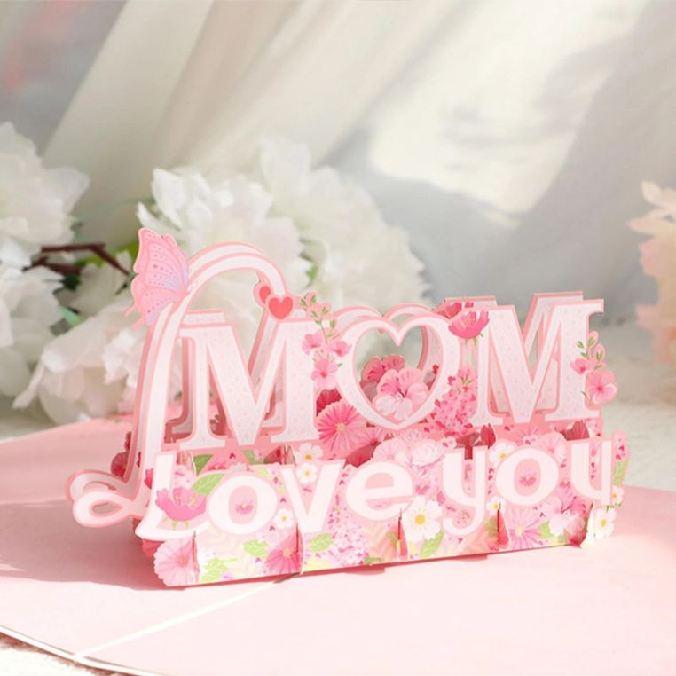 3D Happy Mother's Day Card Pop Up Mothers Day Card Greeting Card Postcard Creative Postcard For Mom Surprise Gifts