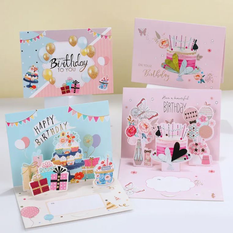 Birthday Pop Up Card 3D Birthday Card for Birthday Greeting Card Surprise Folding Card