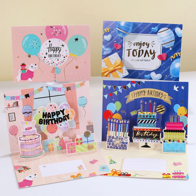 Birthday Pop Up Card 3D Birthday Card for Birthday Greeting Card Surprise Folding Card