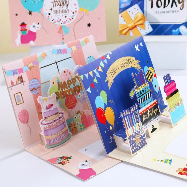 Birthday Pop Up Card 3D Birthday Card for Birthday Greeting Card Surprise Folding Card