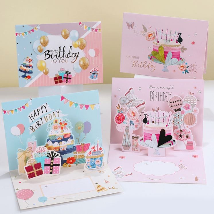 Birthday Pop Up Card 3D Birthday Card for Birthday Greeting Card Surprise Folding Card