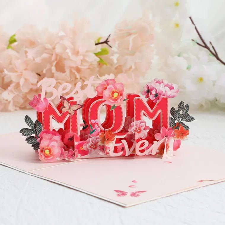 3D Pop Up Greeting Card for Mom Birthday Card for Mum Special Greeting Card for Mother Gift for Mum Birthday