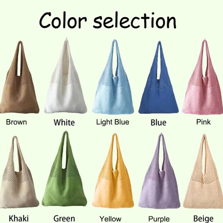 Personalized Knitted Beach Bag with Embroidered Name for Her  Crochet Tote Bag for Women Travel Vacation Gifts for Girlfriend Wife