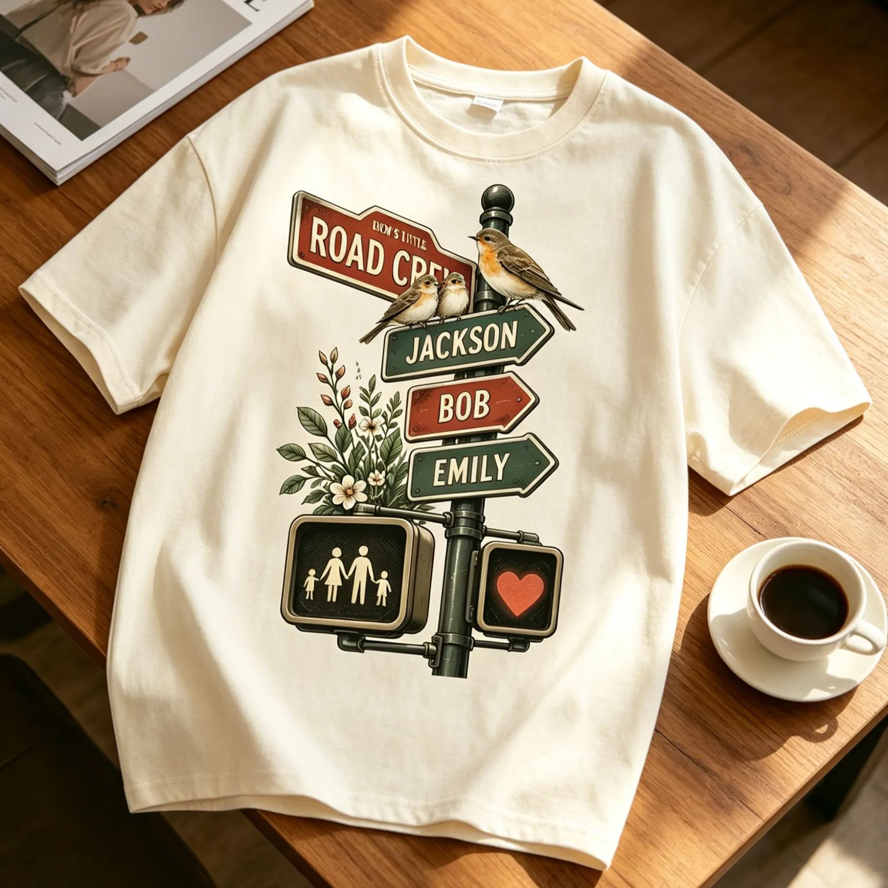 [Copy]Personalized Firefighter Washed T-Shirt FIRE Lettering with Patriotic and Fire Dept Design Gift for Firefighters