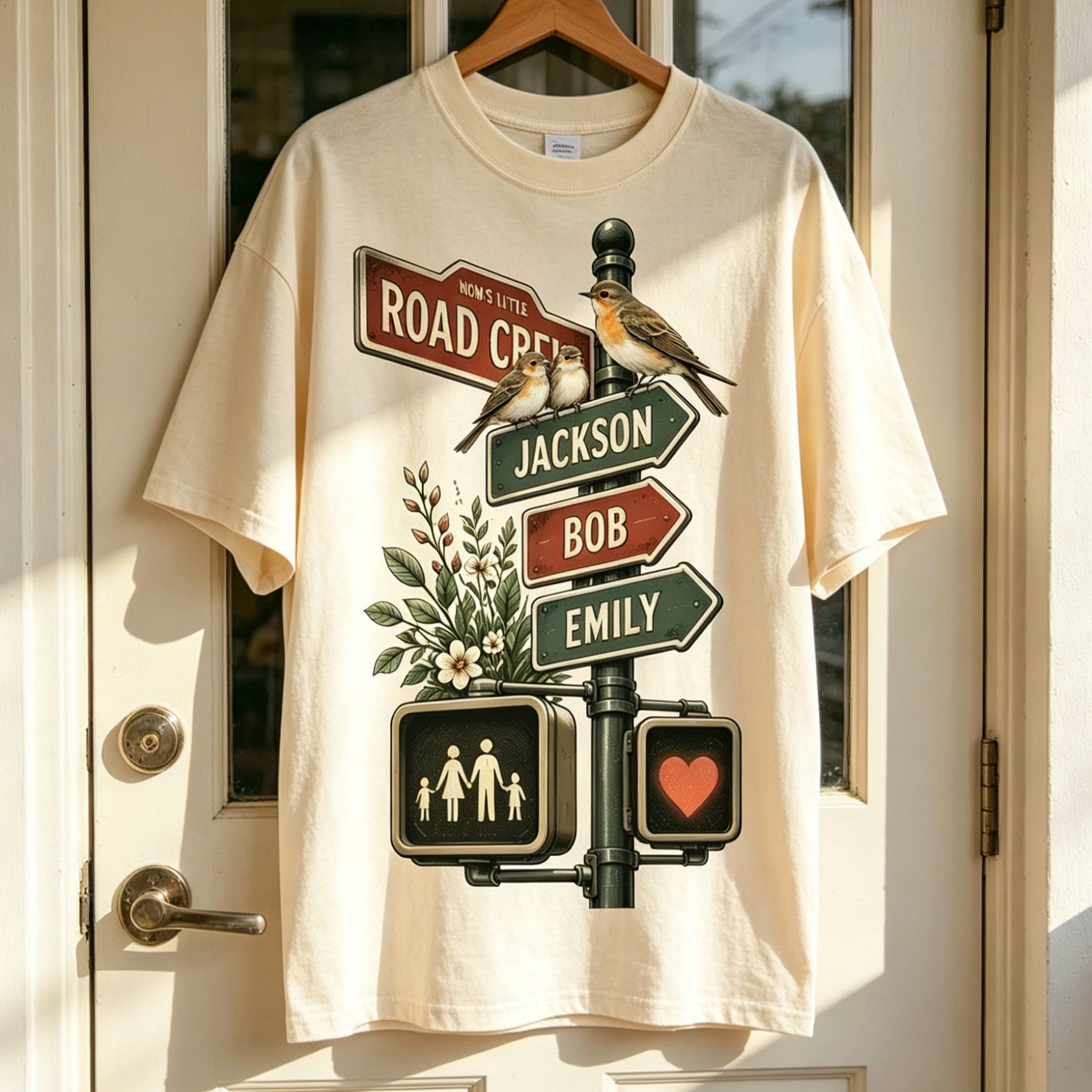 [Copy]Personalized Firefighter Washed T-Shirt FIRE Lettering with Patriotic and Fire Dept Design Gift for Firefighters