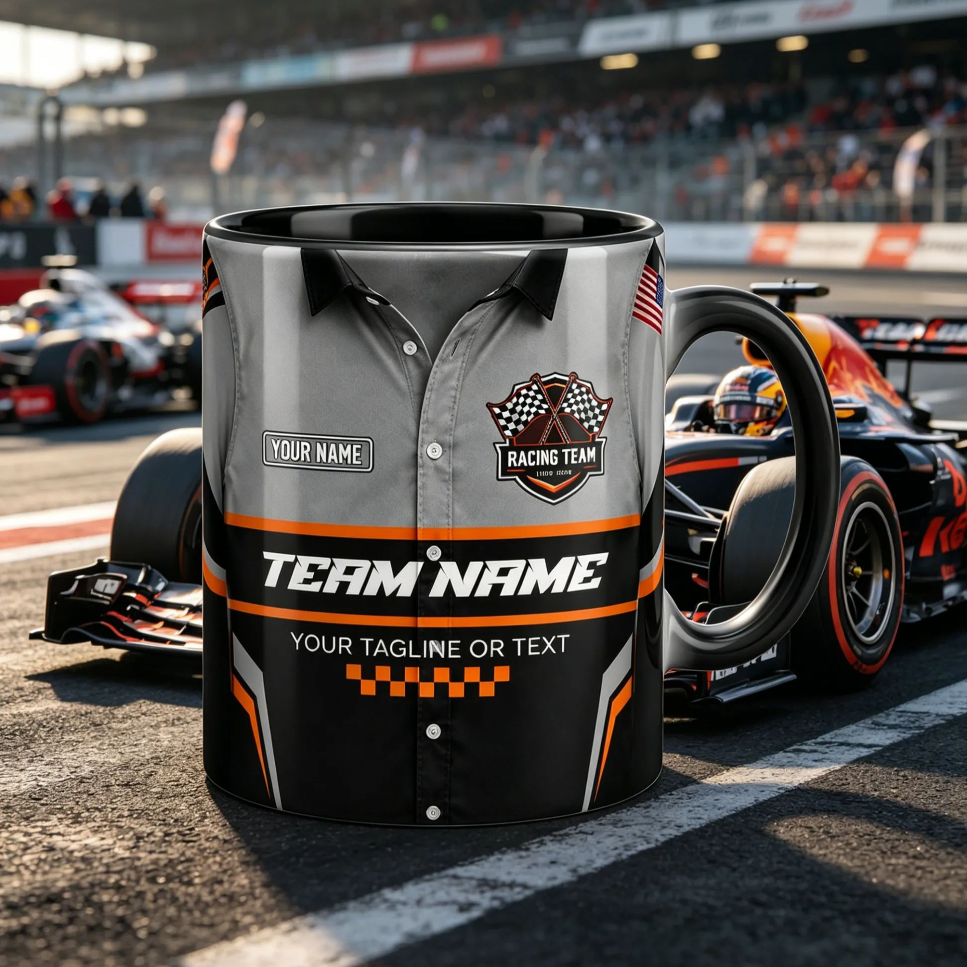 [Copy]Personalized Racing Driver Photo Mug Custom Name Race Car Coffee Mug For Men