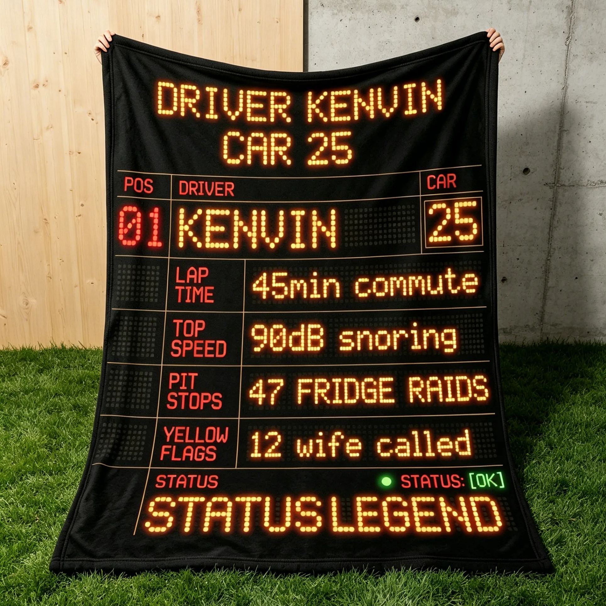 [Copy]Personalized Race Car Blanket Custom Name Racing Number World Tour Track Fleece Throw, No Brakes No Limits Custom Motorsport Gift for Men Dad Car Lovers