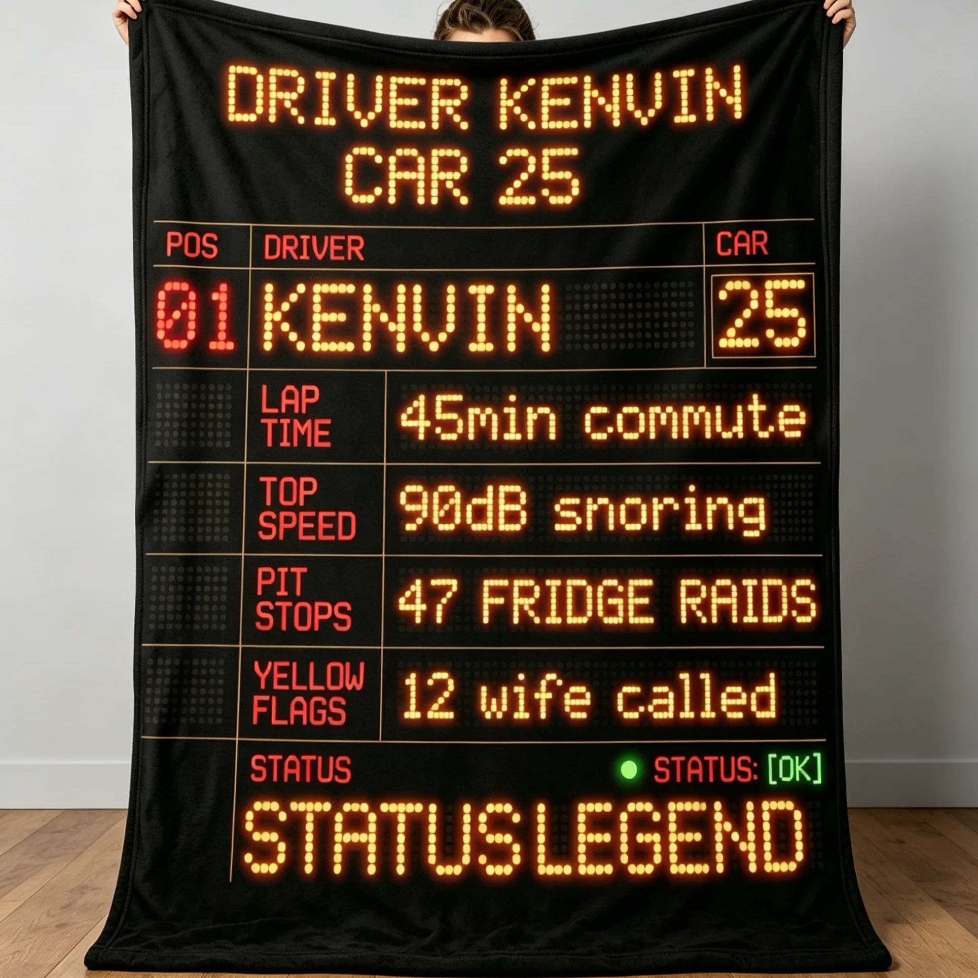 [Copy]Personalized Race Car Blanket Custom Name Racing Number World Tour Track Fleece Throw, No Brakes No Limits Custom Motorsport Gift for Men Dad Car Lovers