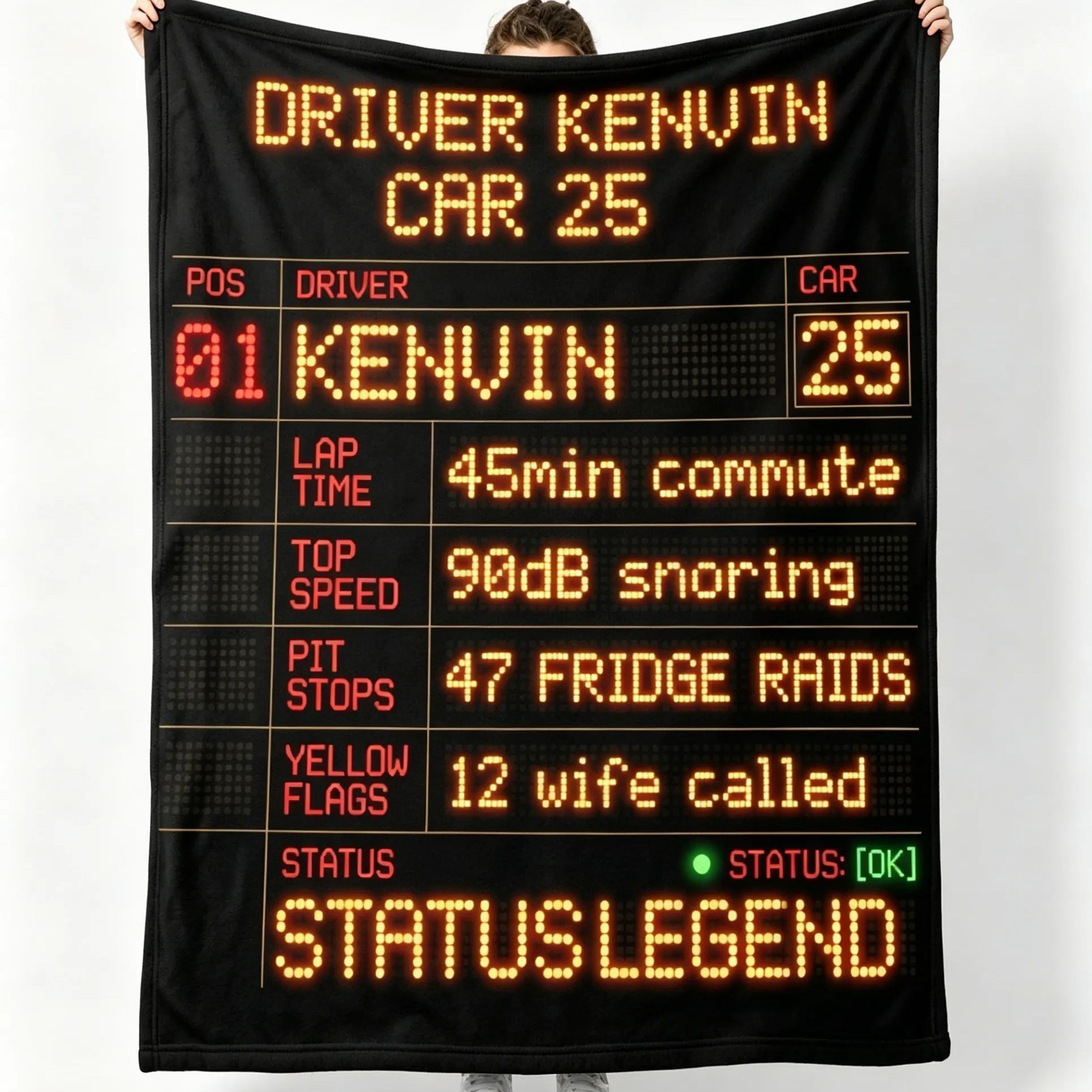 [Copy]Personalized Race Car Blanket Custom Name Racing Number World Tour Track Fleece Throw, No Brakes No Limits Custom Motorsport Gift for Men Dad Car Lovers