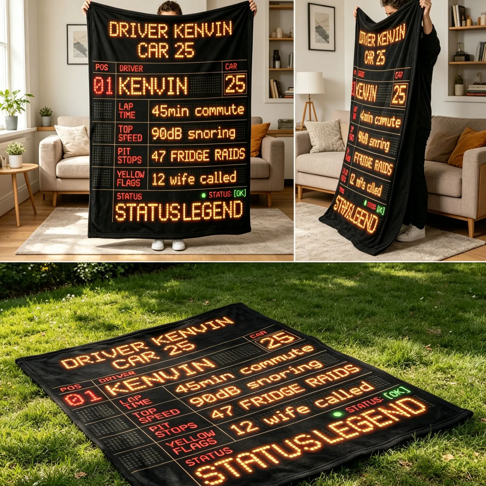 [Copy]Personalized Race Car Blanket Custom Name Racing Number World Tour Track Fleece Throw, No Brakes No Limits Custom Motorsport Gift for Men Dad Car Lovers
