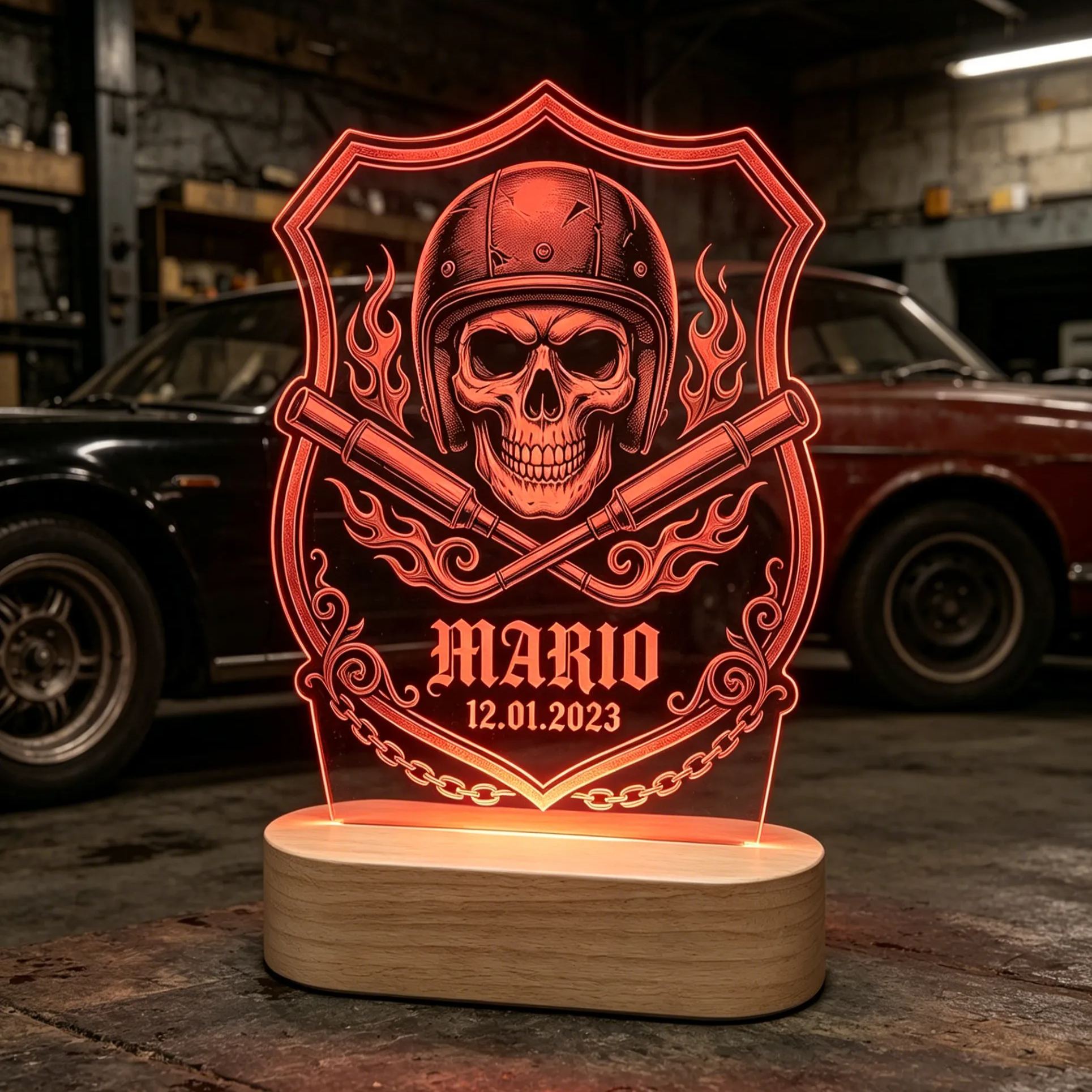 [Copy]Personalized Racing Number Acrylic LED Night Light Gift For Motorsport Lovers