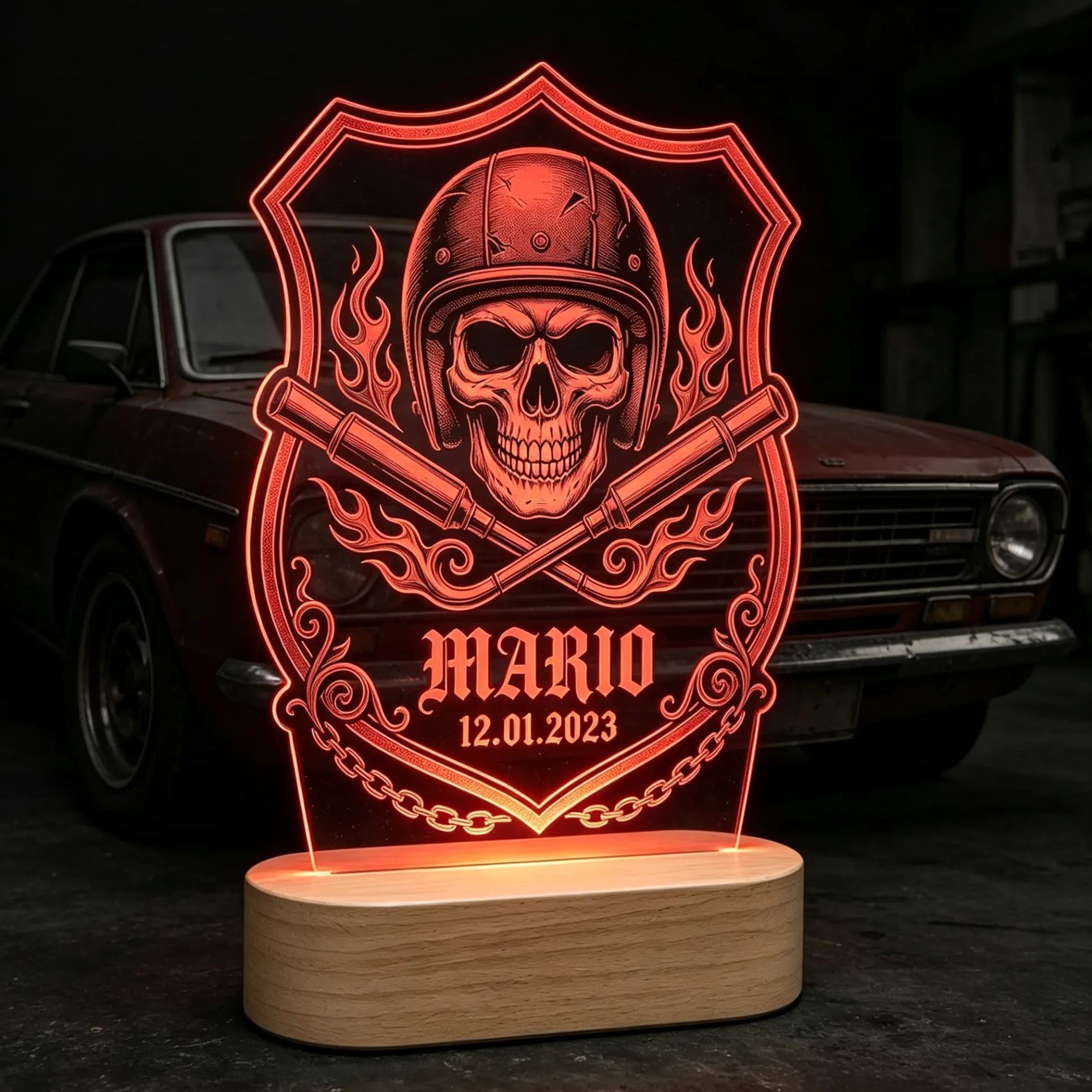 [Copy]Personalized Racing Number Acrylic LED Night Light Gift For Motorsport Lovers