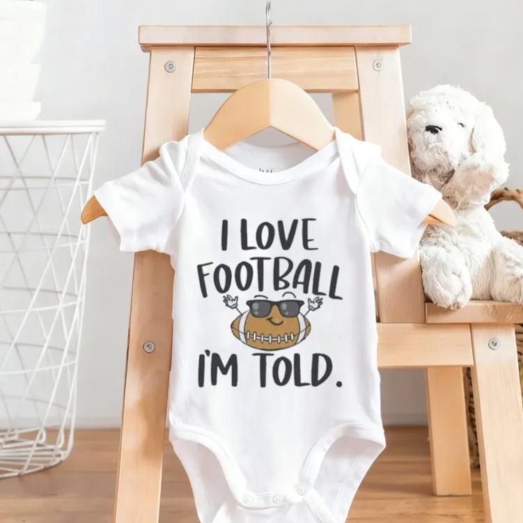 Personalized I Love Basketball I'm Told Baby Bodysuit Baby Romper Sports Baby Gift