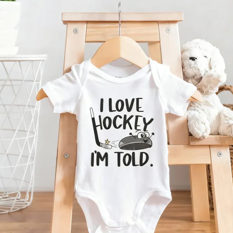 Personalized I Love Basketball I'm Told Baby Bodysuit Baby Romper Sports Baby Gift