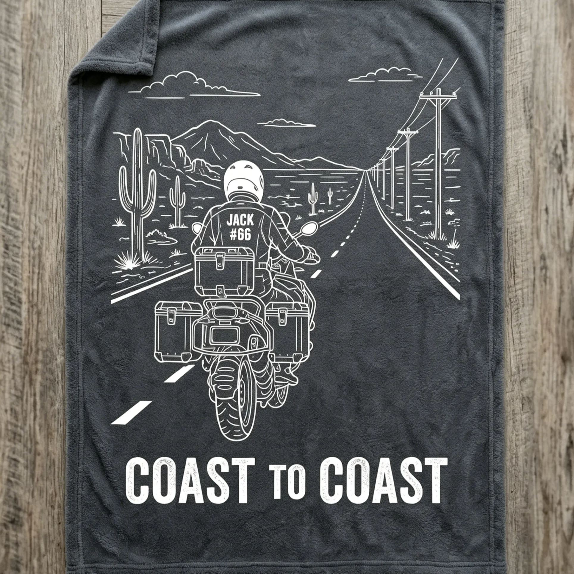 [Copy]Personalized Father Son Dirt Bike Motocross Personalized Name Number Year Fleece Blanket