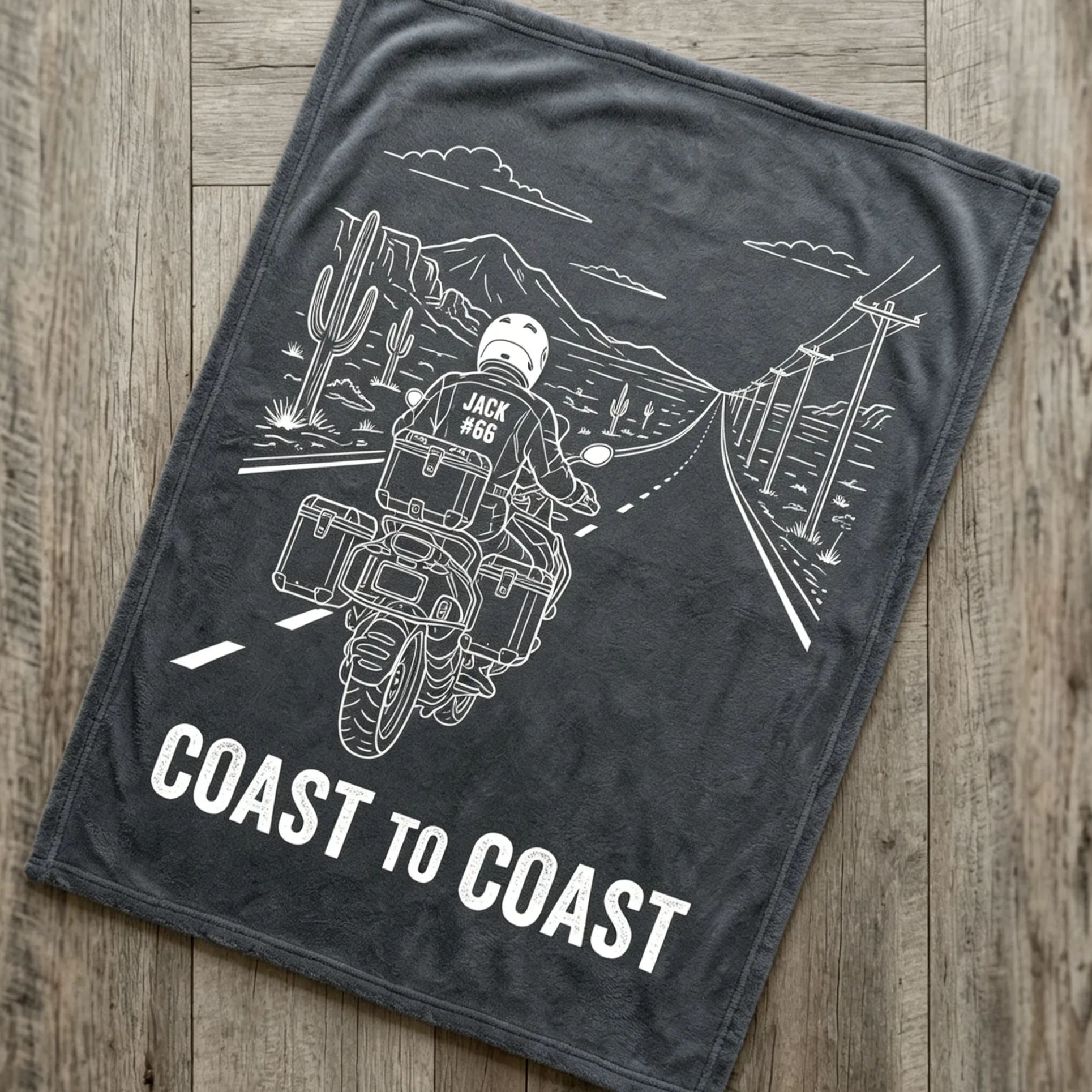 [Copy]Personalized Father Son Dirt Bike Motocross Personalized Name Number Year Fleece Blanket