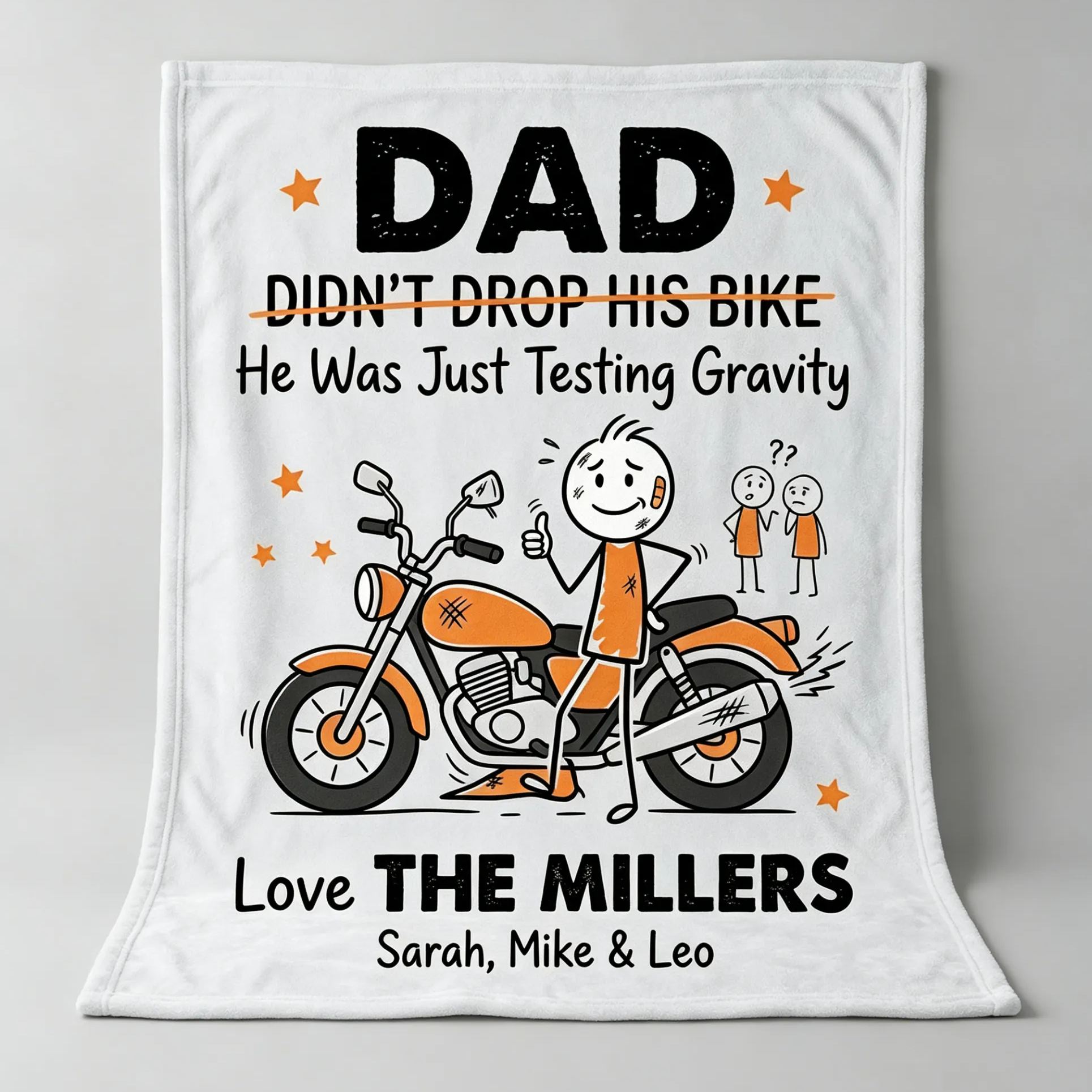 [Copy]Personalized Funny Car Engine Dad Personalized Family Name Fleece Blanket For Auto Gearhead Fathers