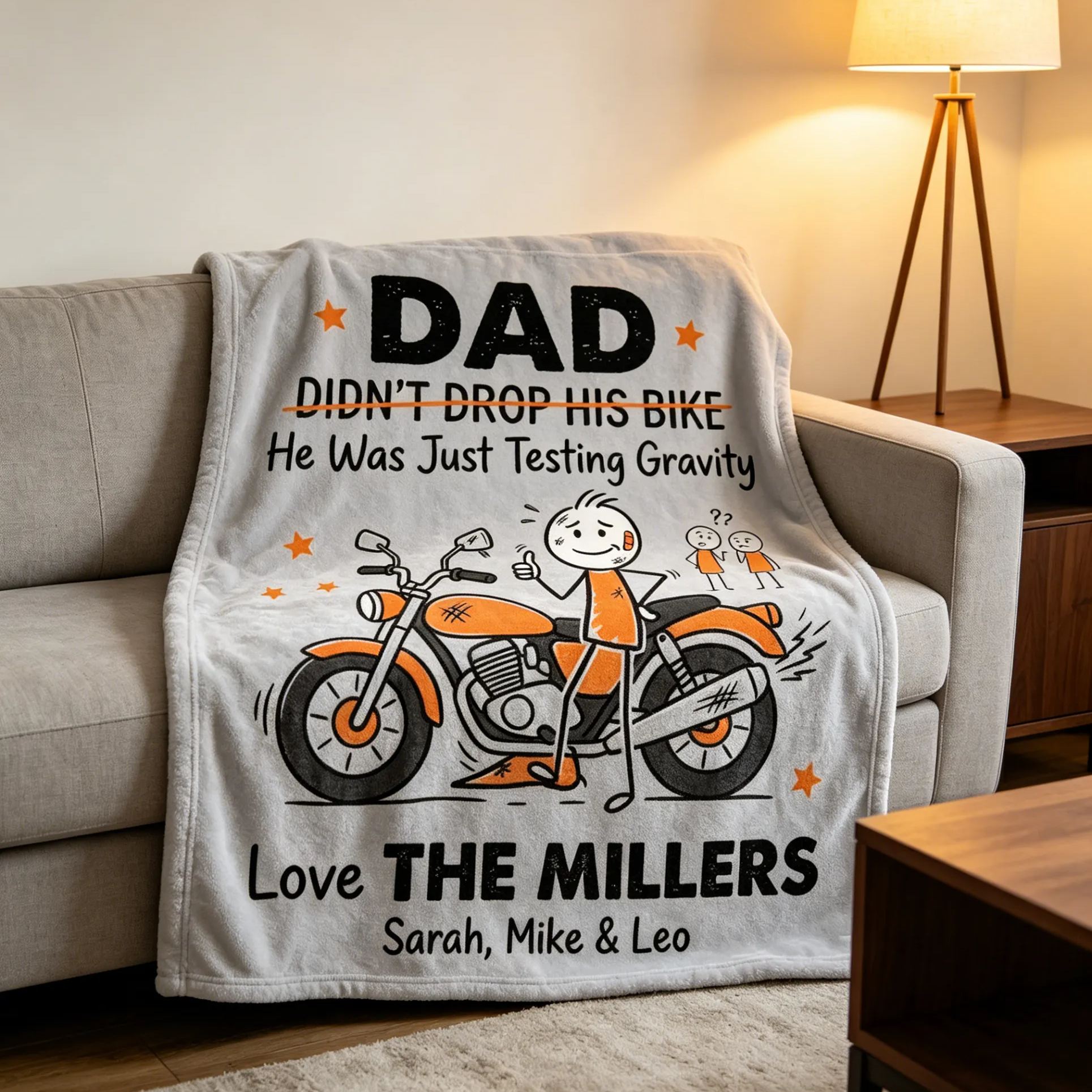 [Copy]Personalized Funny Car Engine Dad Personalized Family Name Fleece Blanket For Auto Gearhead Fathers