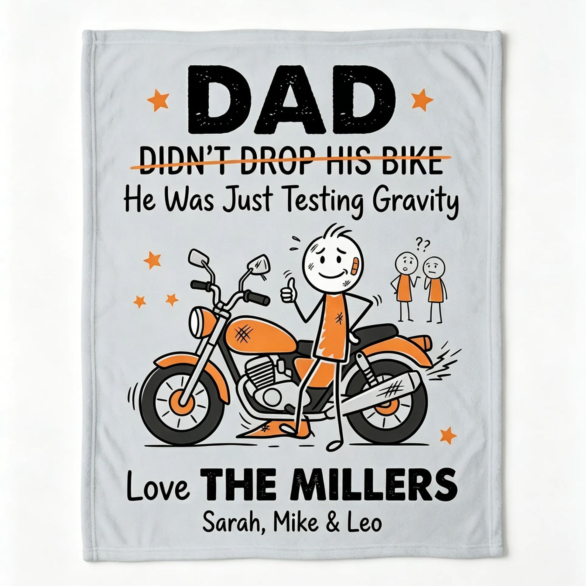 [Copy]Personalized Funny Car Engine Dad Personalized Family Name Fleece Blanket For Auto Gearhead Fathers