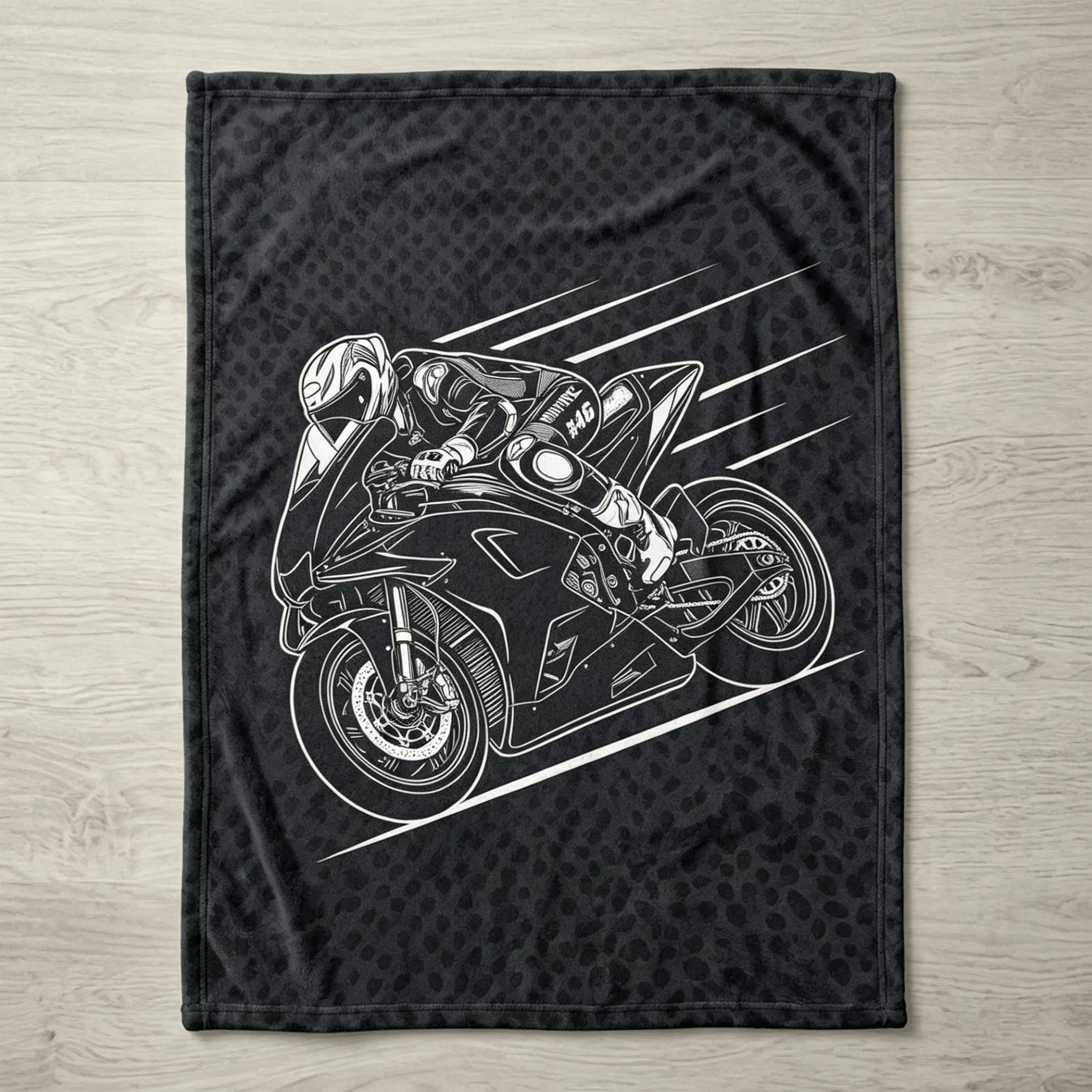 [Copy]Personalized Vintage Couple Motorcycle Helmets Personalized Name Date Fleece Blanket