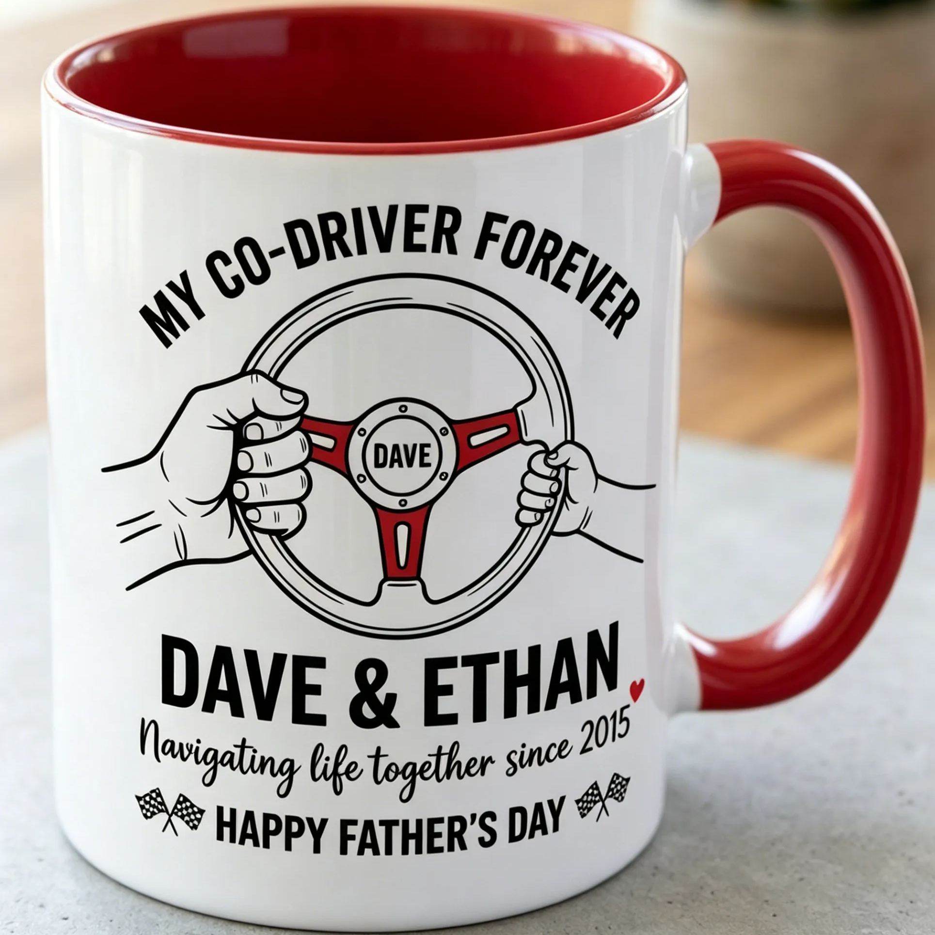 [Copy]Personalized Racing Team Jersey Coffee Mug Custom Name Race Car Team Gift