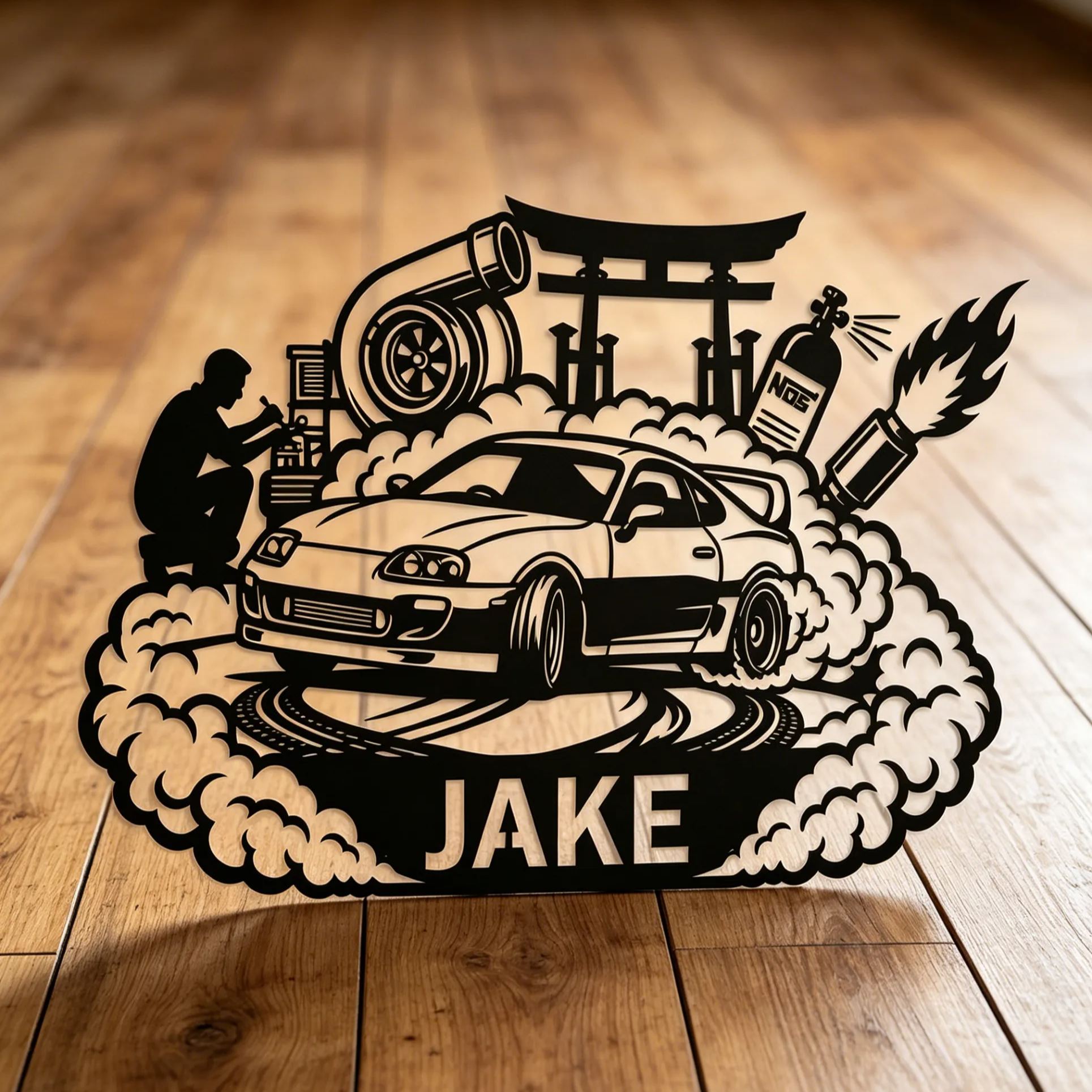 [Copy]Personalized Firefighter Family Metal Wall Art with Custom Name Thoughtful Gift for Firefighters and Their Loved Ones