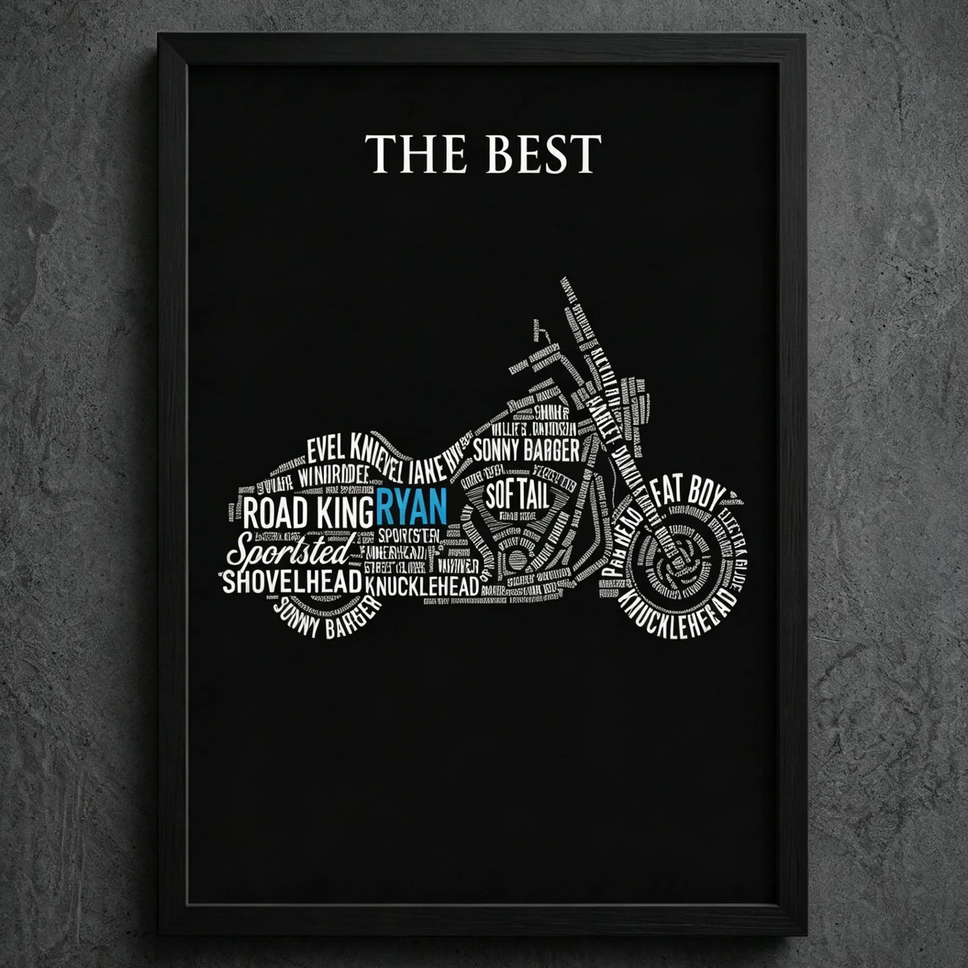 [Copy]Personalized Top Fuel Dragster Word Art Personalized Name Framed Wall Print