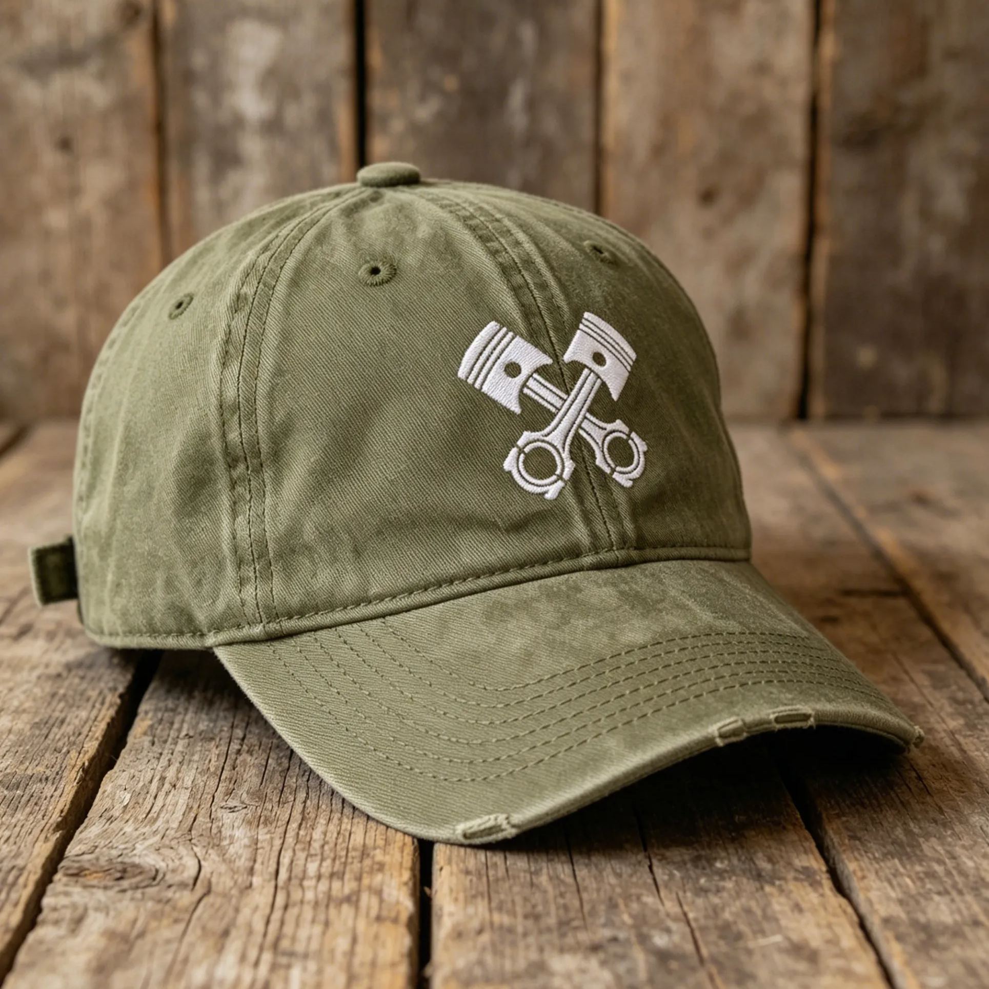 [Copy]Personalized Skull Biker Helmet Embroidered Washed Vintage Baseball Cap