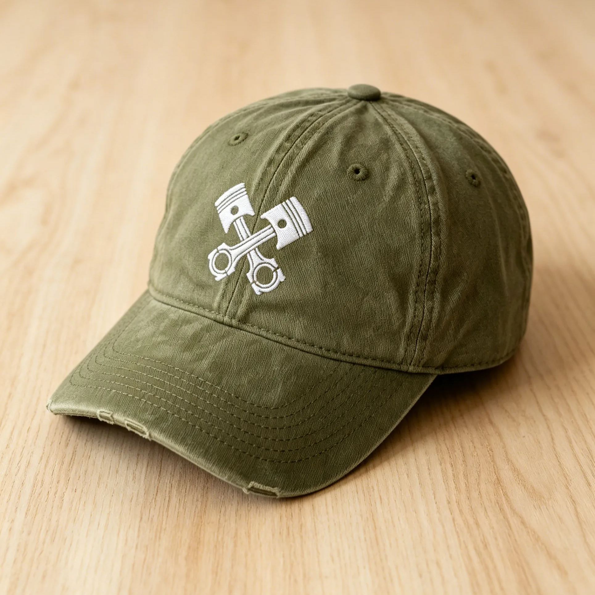 [Copy]Personalized Skull Biker Helmet Embroidered Washed Vintage Baseball Cap