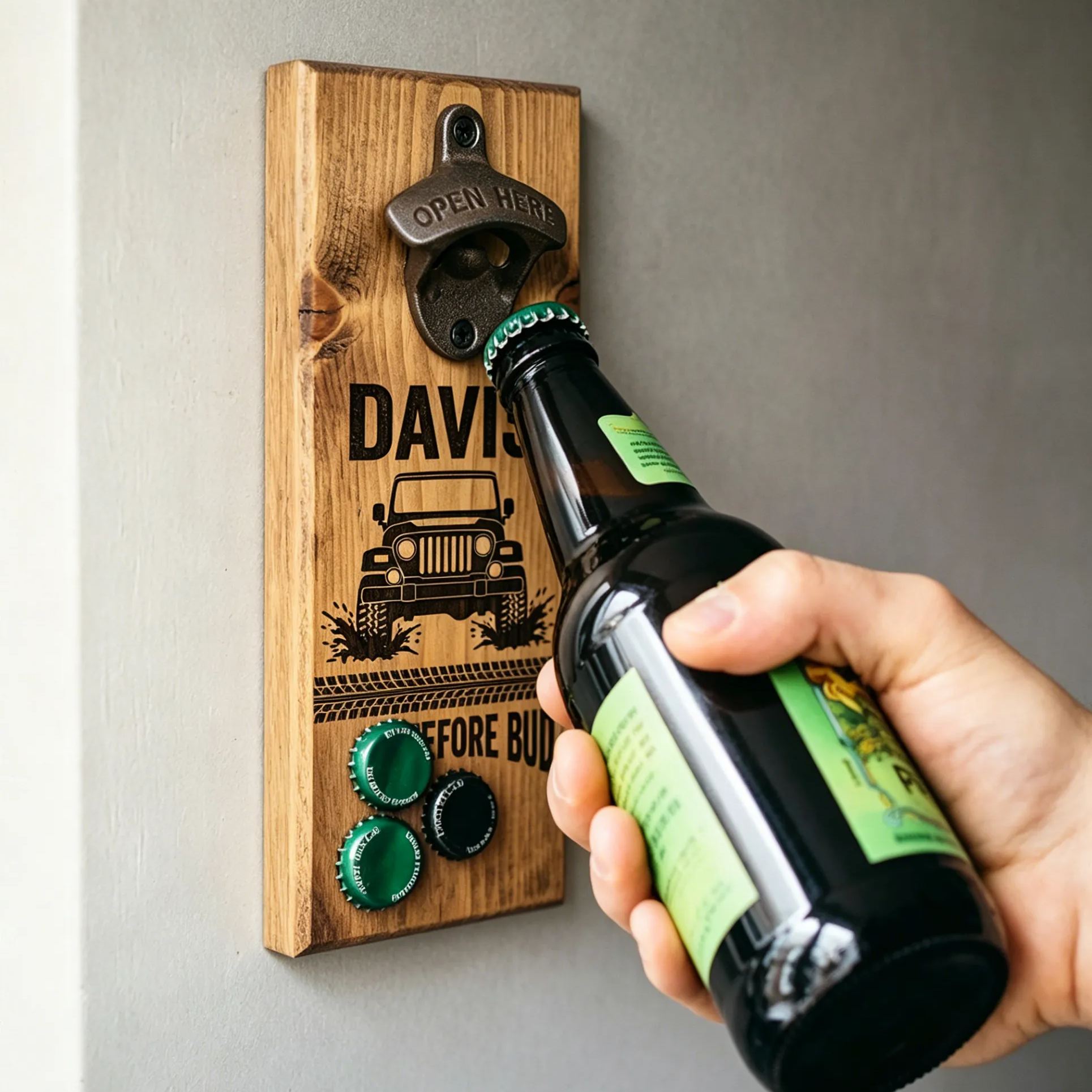 [Copy]Personalized Funny Car Restoration Quote Wooden Wall Mount Bottle Opener Sign