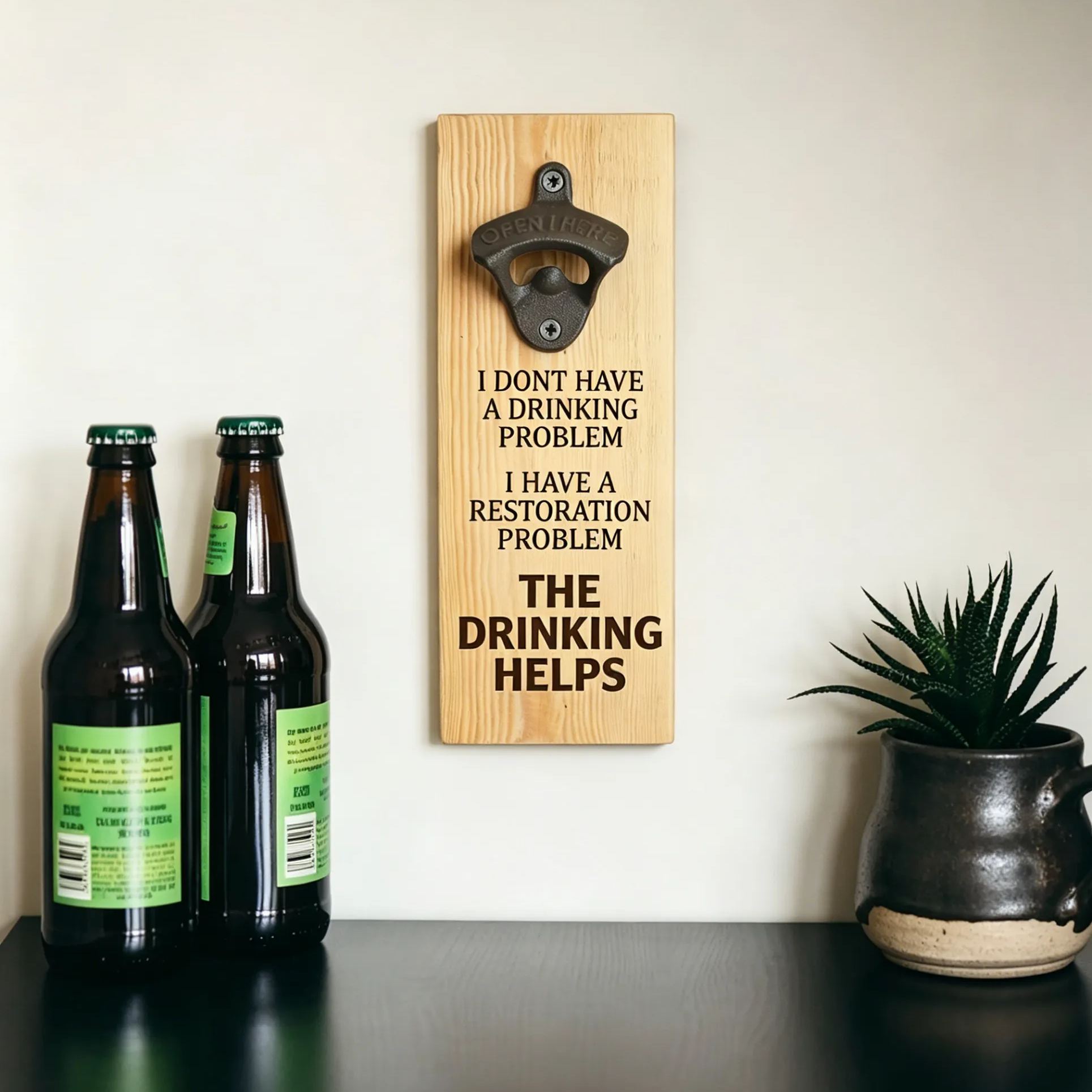 [Copy]Personalized Off-Road Jeep Mud Before Bud Wooden Wall Mount Bottle Opener Sign