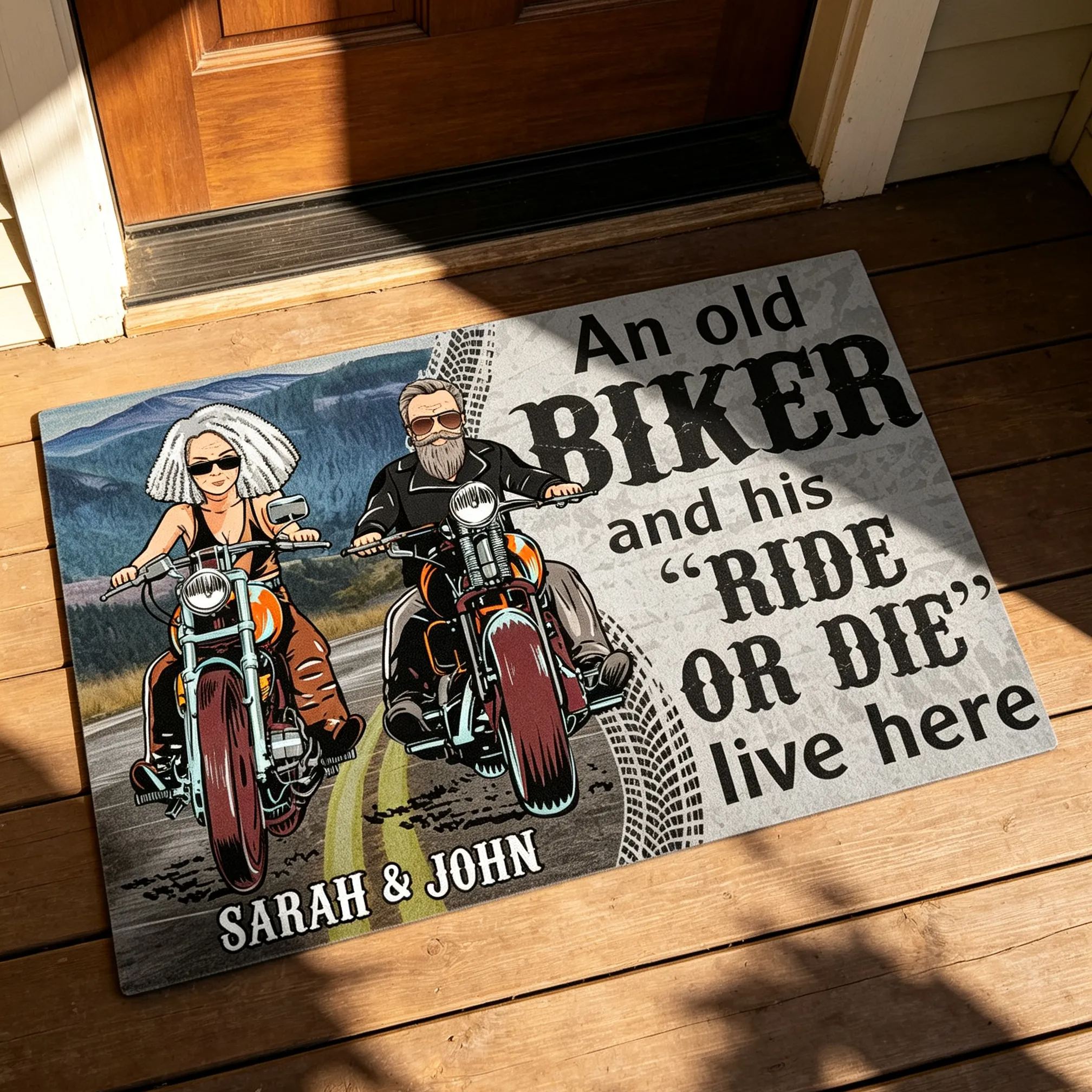 [Copy]Personalized Drum Rubber Doormat Drummer & His Lovely Lady Stick Together Welcome Doormat Custom Name Indoor Outdoor Door Mat Home Decor