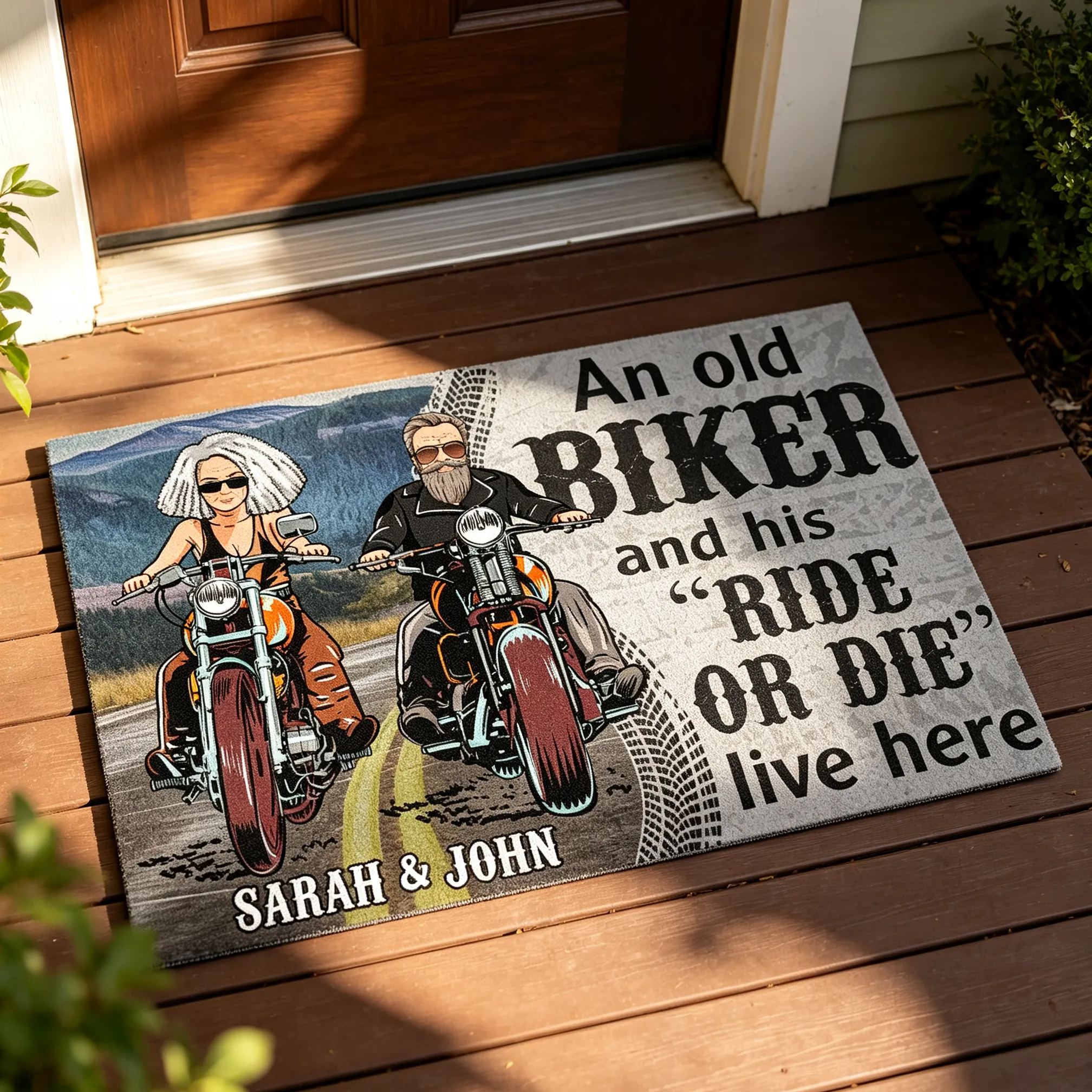 [Copy]Personalized Drum Rubber Doormat Drummer & His Lovely Lady Stick Together Welcome Doormat Custom Name Indoor Outdoor Door Mat Home Decor