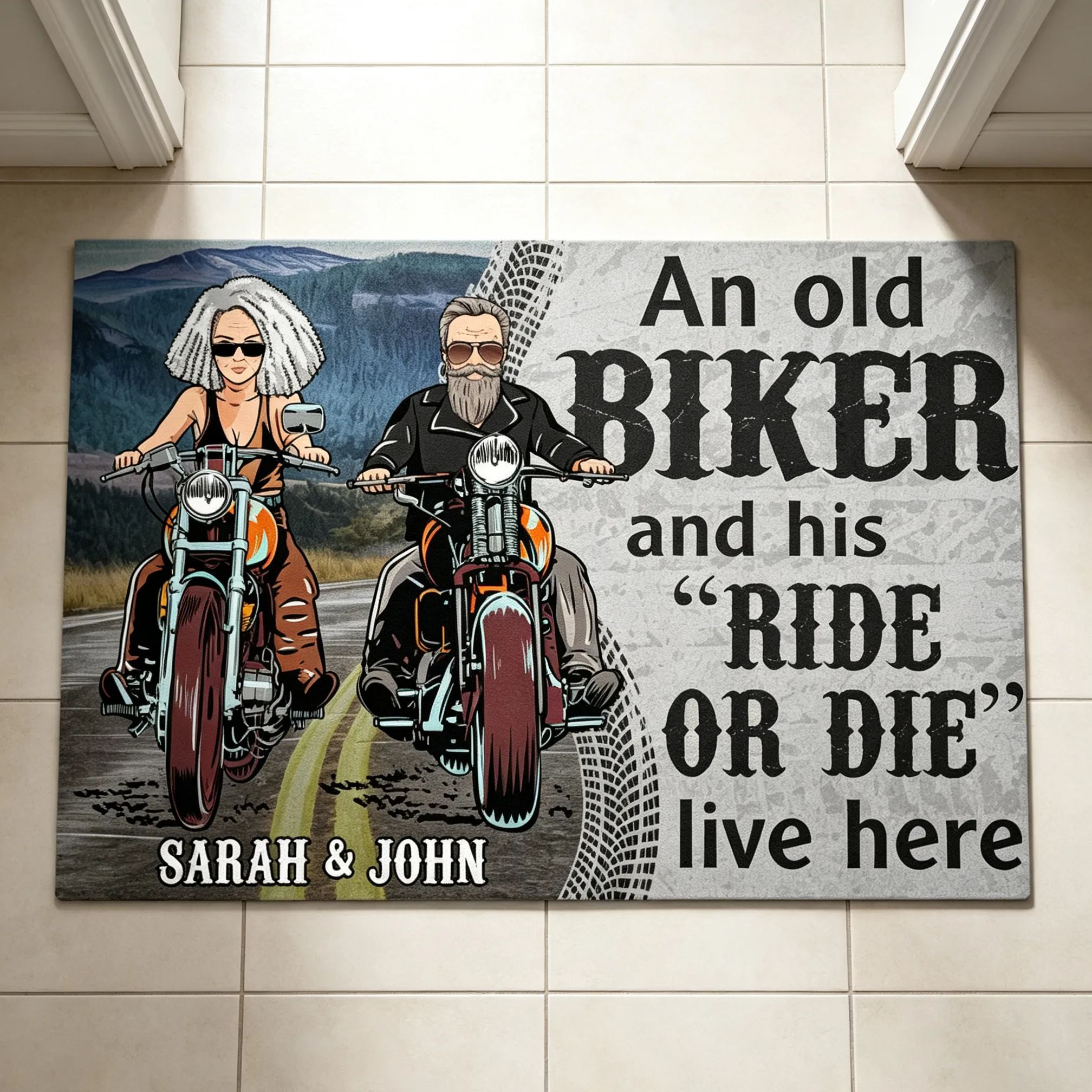[Copy]Personalized Drum Rubber Doormat Drummer & His Lovely Lady Stick Together Welcome Doormat Custom Name Indoor Outdoor Door Mat Home Decor