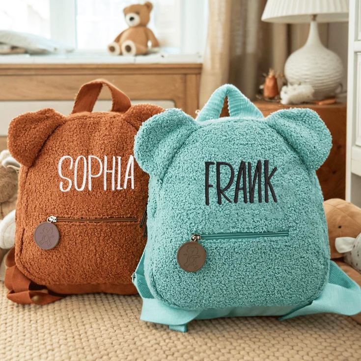 Personalized Embroidered Teddy Bear Backpack for Kids Unique Child's Gift First Day of School Gift