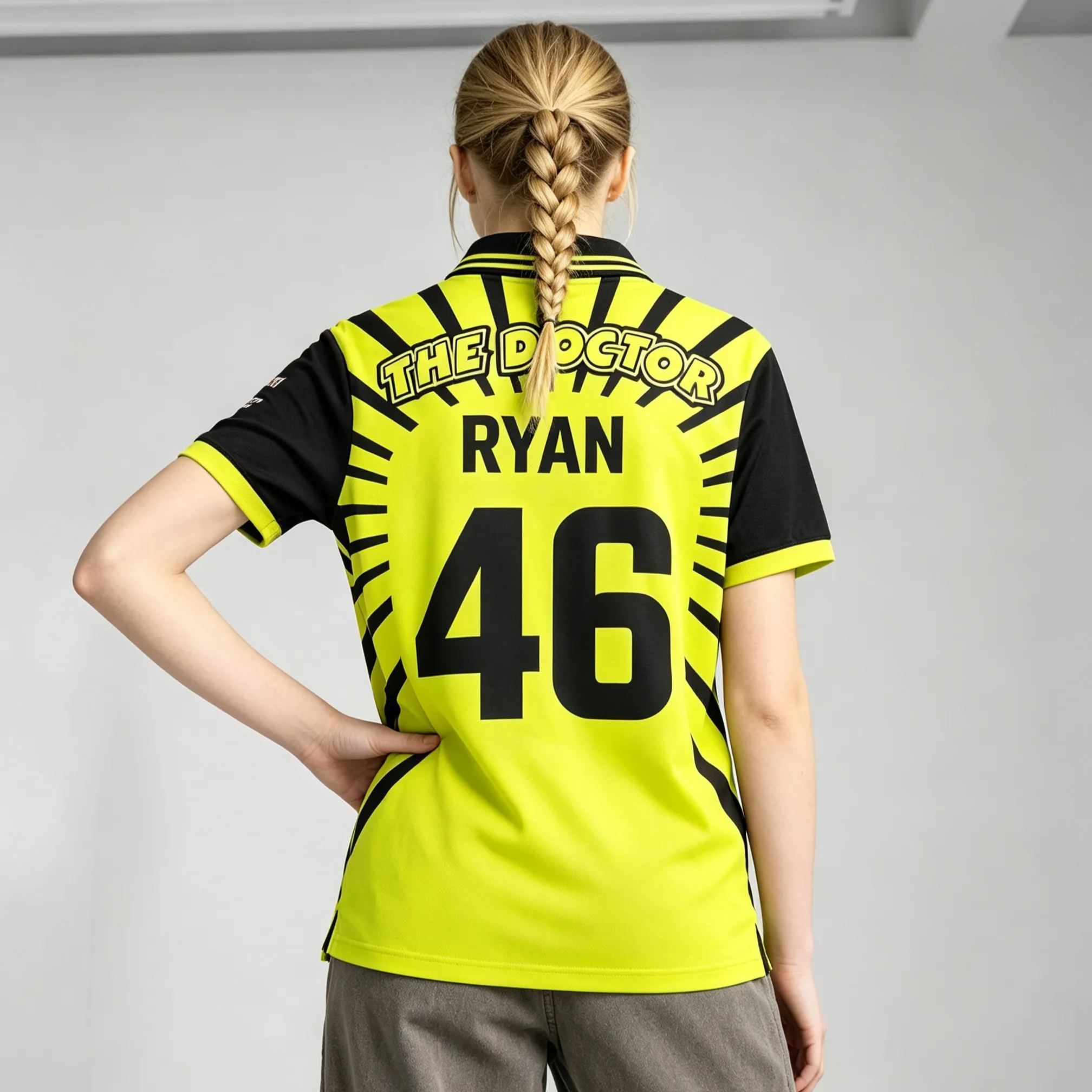 [Copy]Personalized Neon Green Black Honeycomb Split Racing Polo Shirt Custom Name Number Slogan Double Sided Motorsport Team Pit Crew Performance Polo