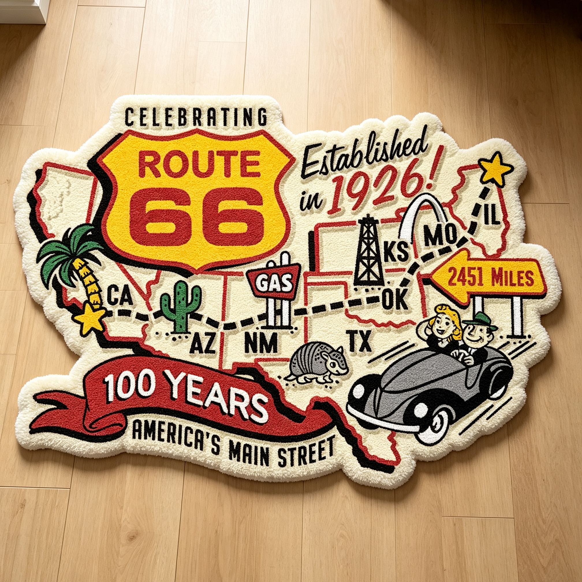 [Copy]Personalized Race Car Track Plush Rug Soft Play Mat for Kids Car Enthusiasts