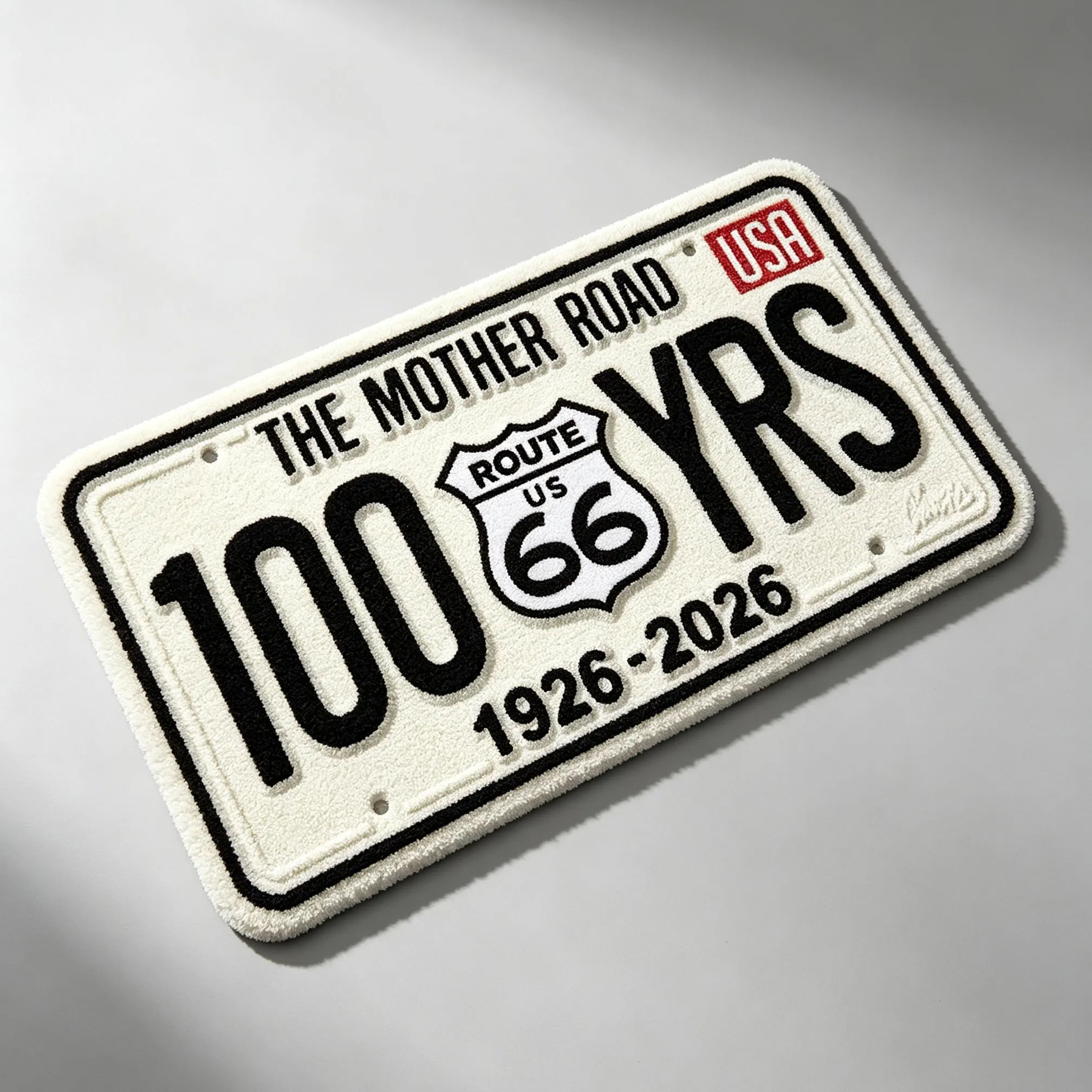 [Copy]Route 66 America's Mother Road Irregular Shaped Rug Vintage US Map Decorative Floor Mat Retro Road Trip Non Slip Doormat for Entryway Garage Man Cave
