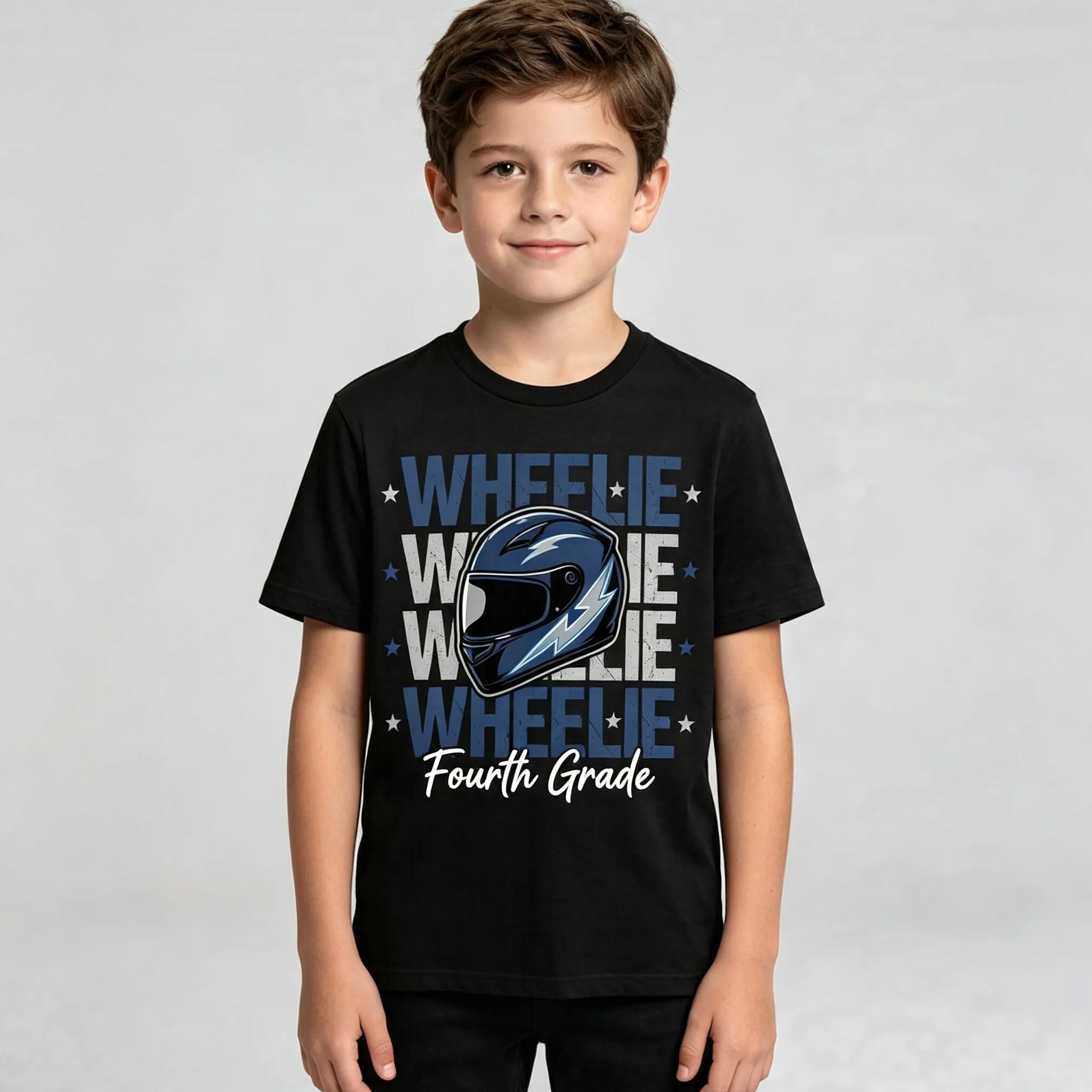 [Copy]Personalized Name and Grade Dirt Bike Motocross Kids Back To School T-Shirt
