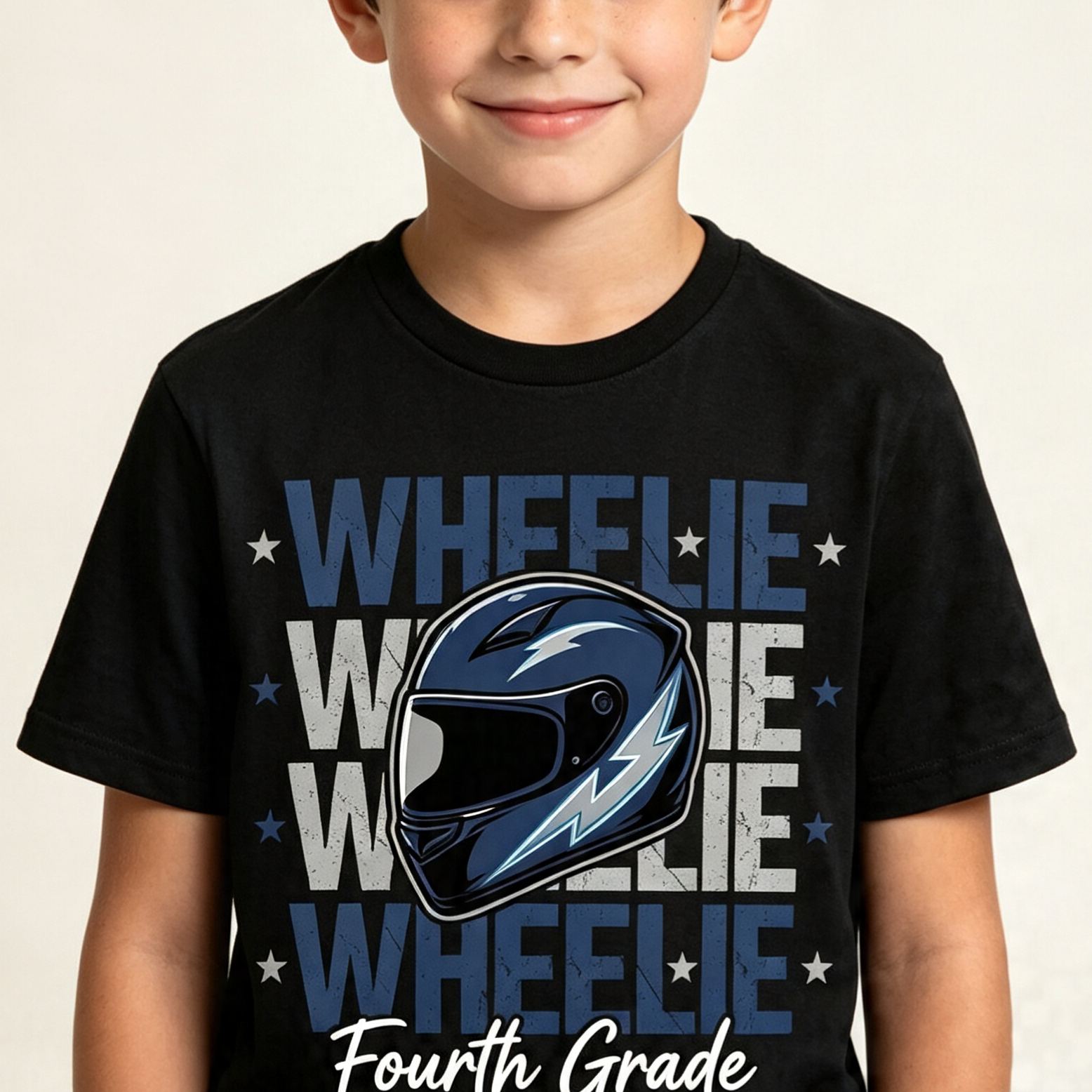 [Copy]Personalized Name and Grade Dirt Bike Motocross Kids Back To School T-Shirt