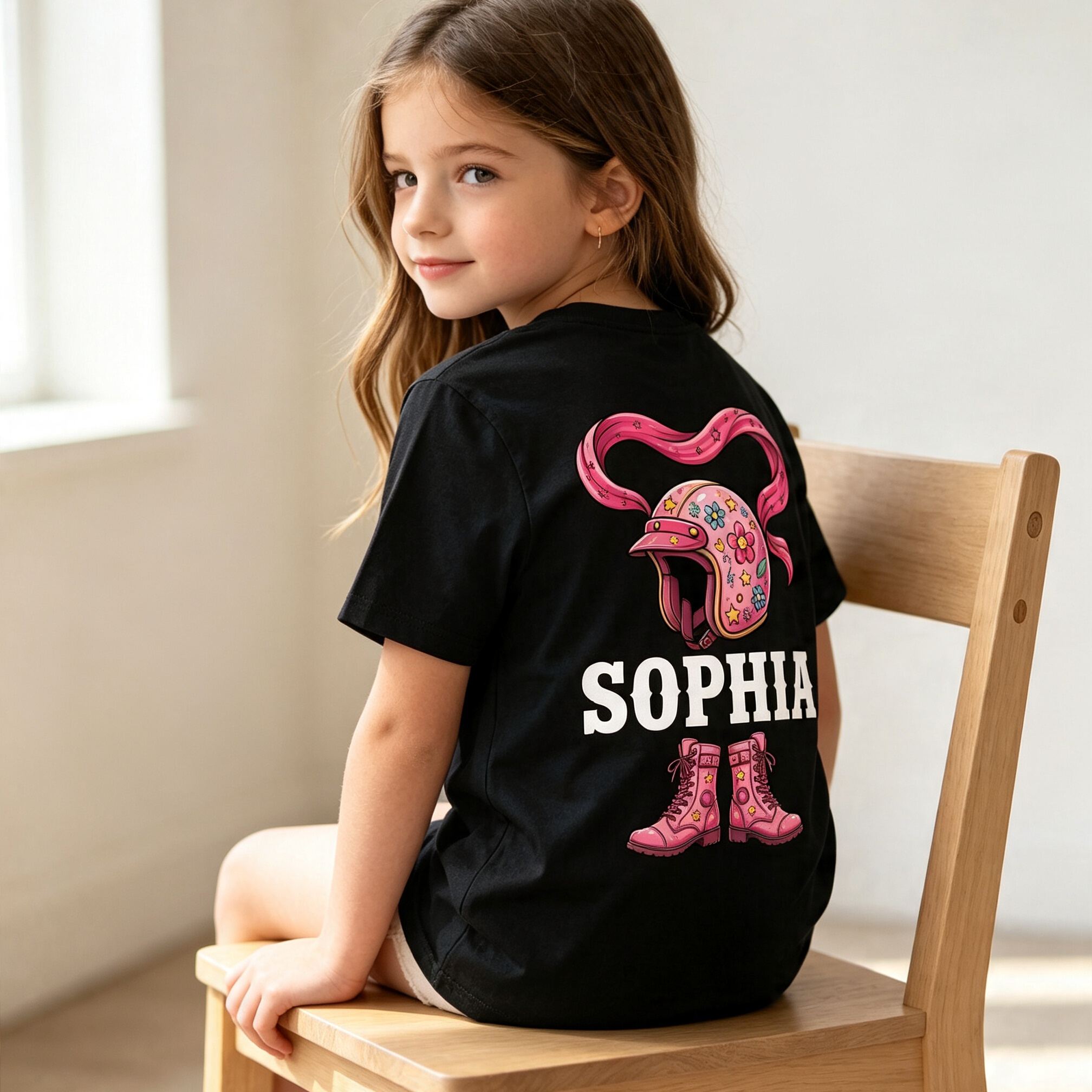 [Copy]Personalized Name and Grade Wheelie Dirt Bike Kids Back To School T-Shirt