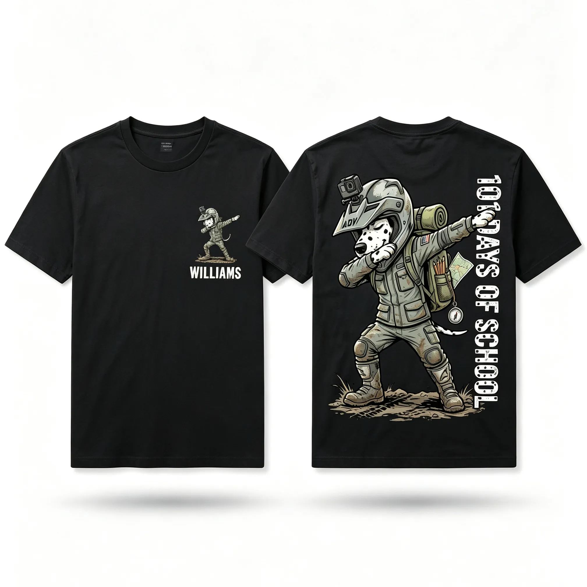[Copy]Personalized Name 101 Days of School Dirt Bike Kids T-Shirt