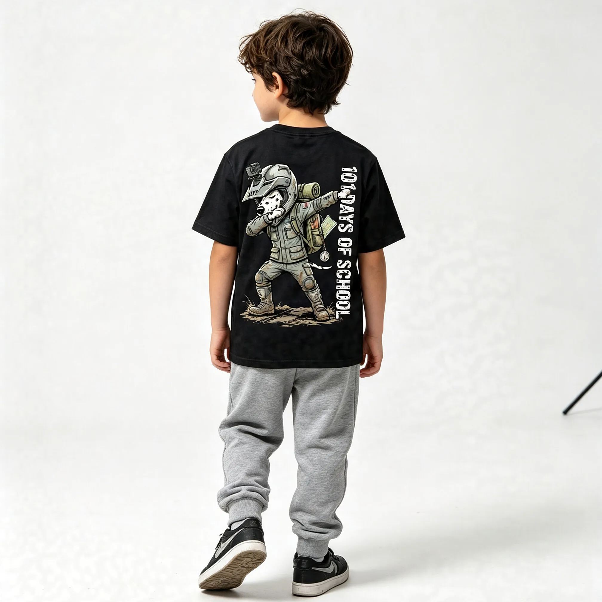 [Copy]Personalized Name 101 Days of School Dirt Bike Kids T-Shirt